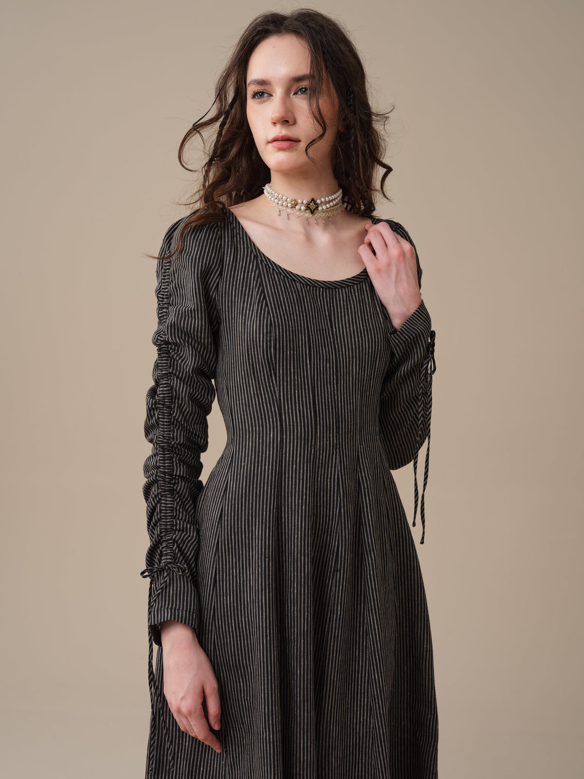 Crystal 17 | Victorian maxi linen dress