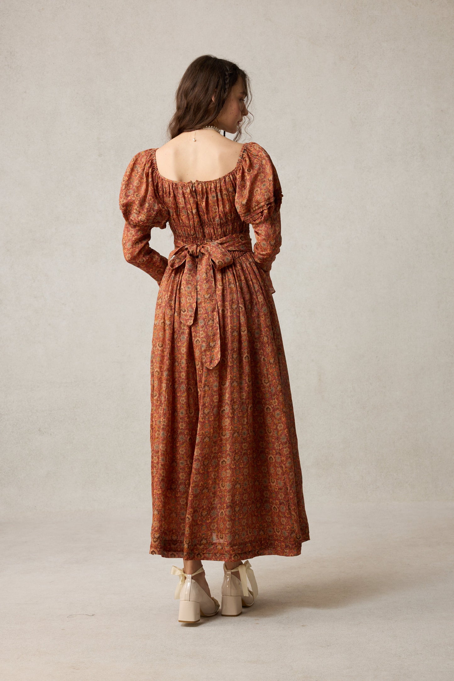 Paisley 11 | Elegant Floral Linen Dress