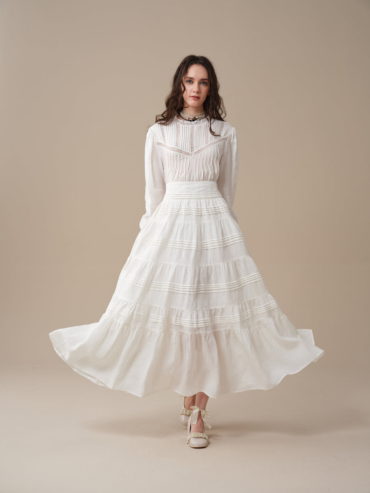 Minna 21 | Edward Linen Lace Blouse