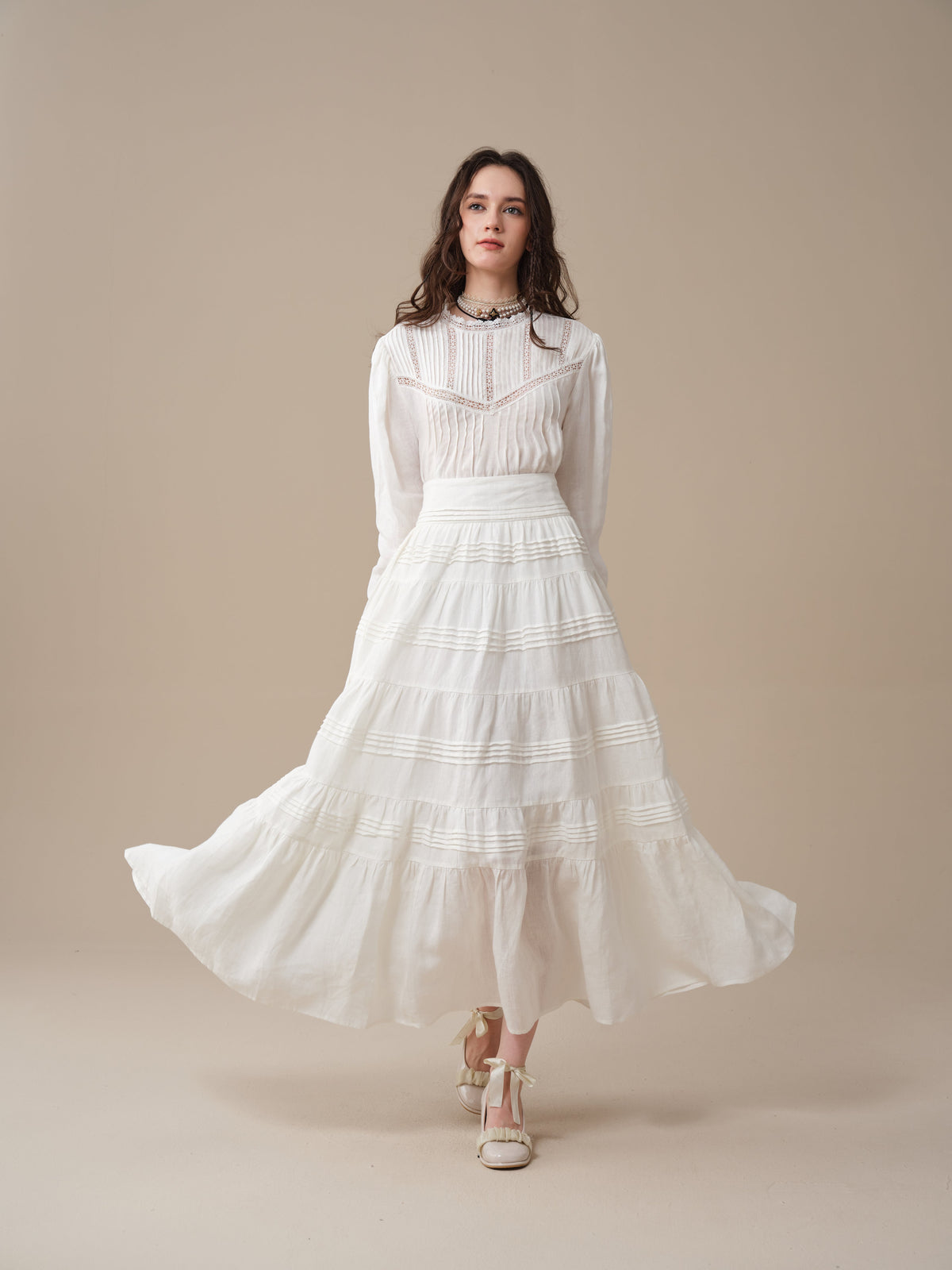 Minna 21 | Edward Linen Lace Blouse