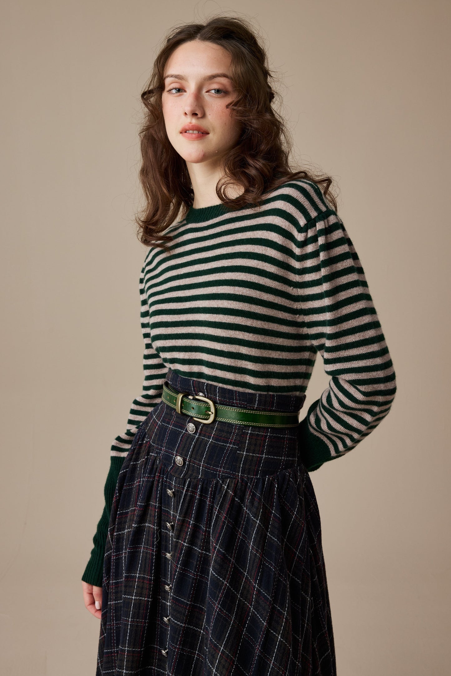Oxford 13|100% wool classic striped pullover jumper