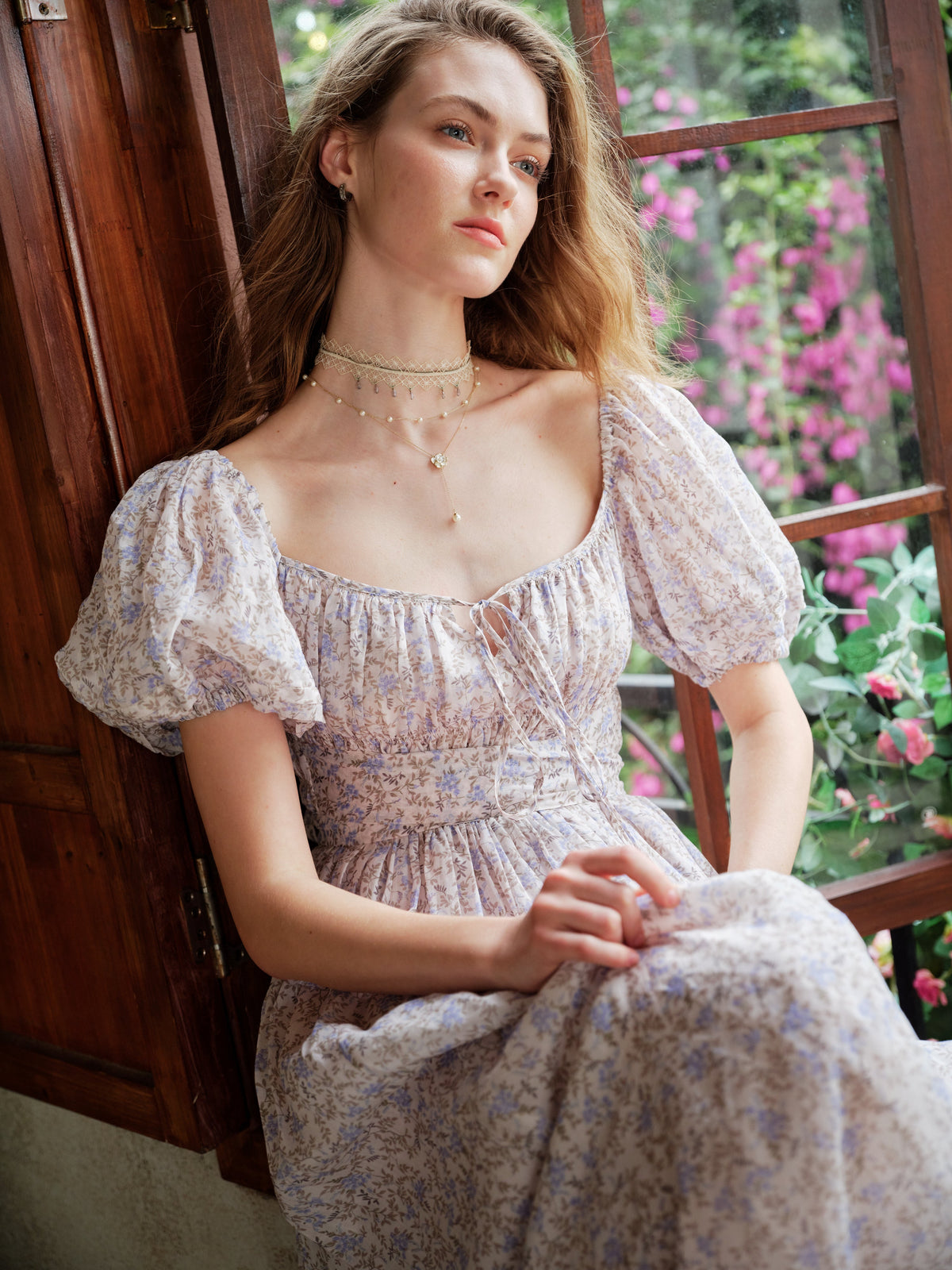 Alice 19 | Floral linen dress