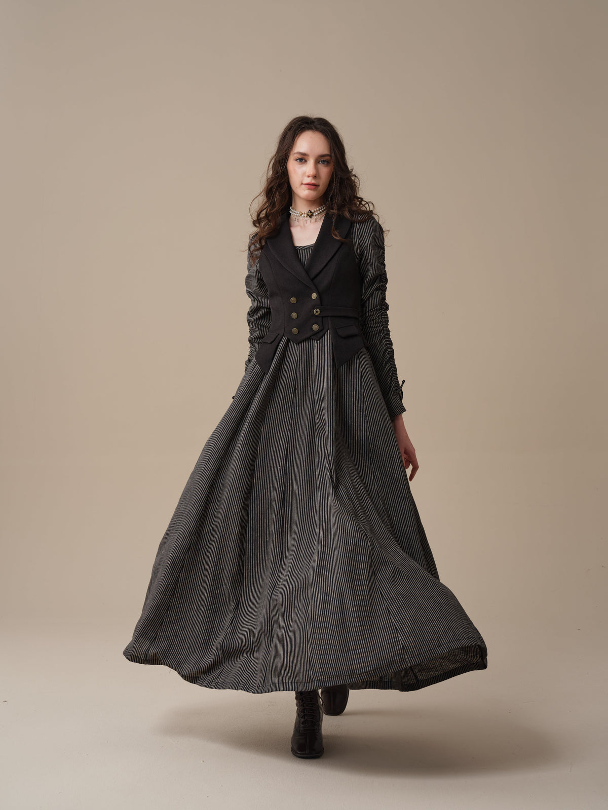 Crystal 17 | Victorian maxi linen dress