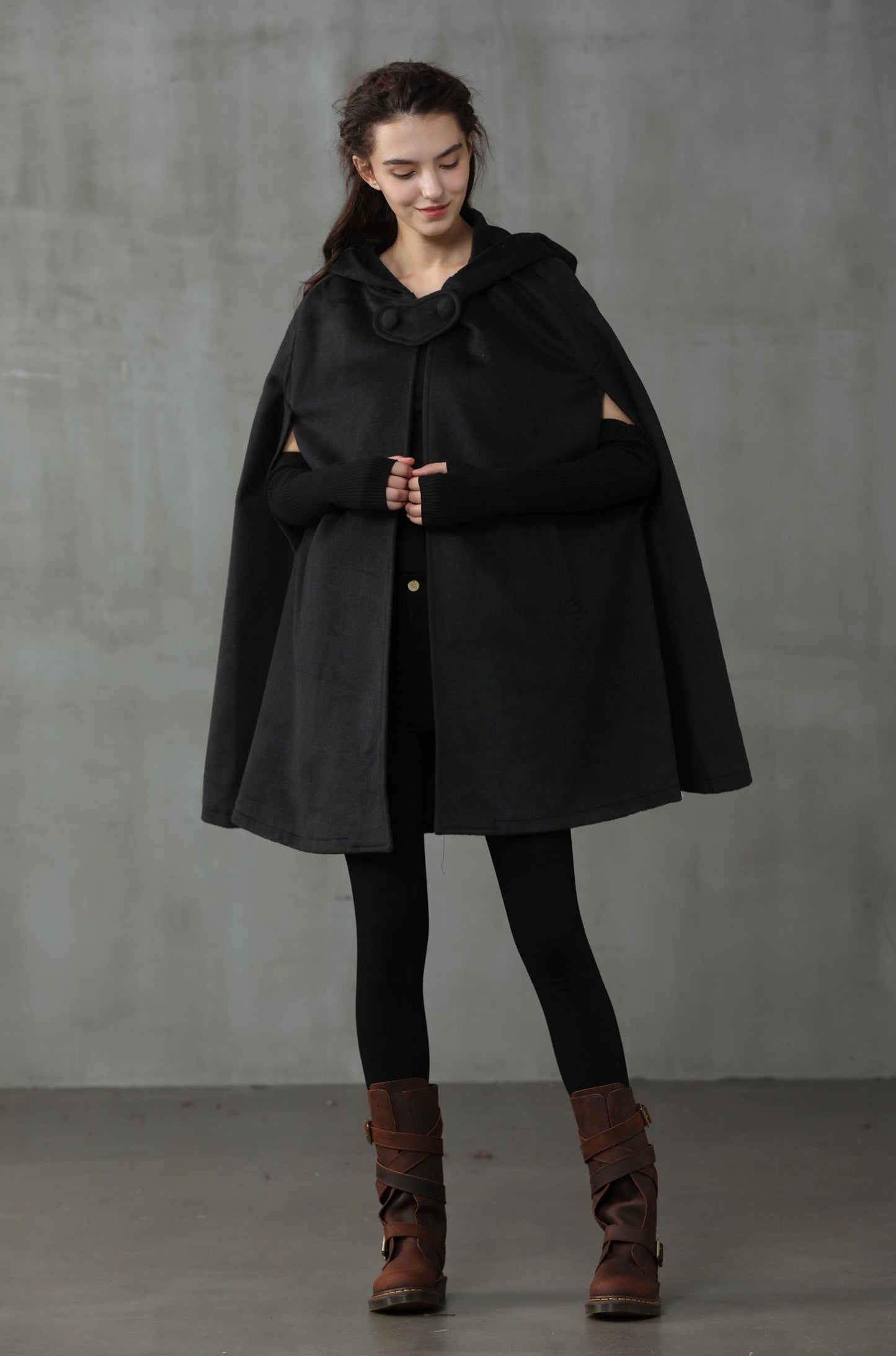 The New Yorker | Hooded Cashmere Cape