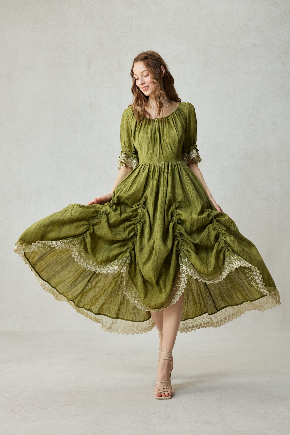 Elowen 27 | Lace velvet dress gown ( 2 way to wear )