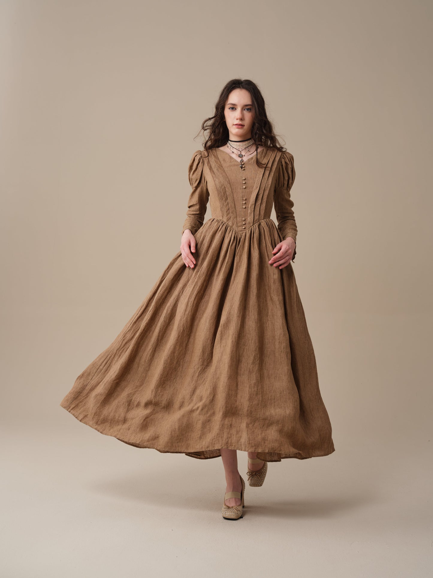 Madder 05 | Tailored Linen Corset Dress