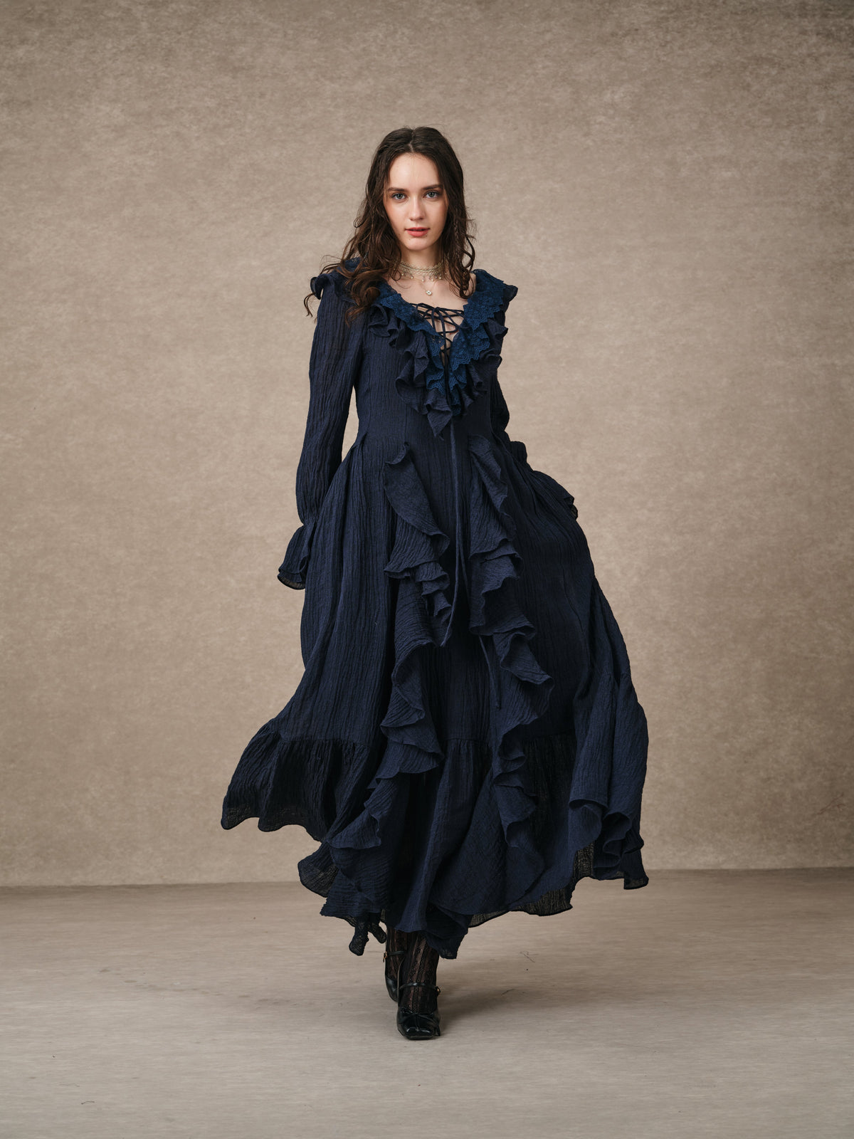 Dewdrops 16 | Maxi Linen Dress Gown