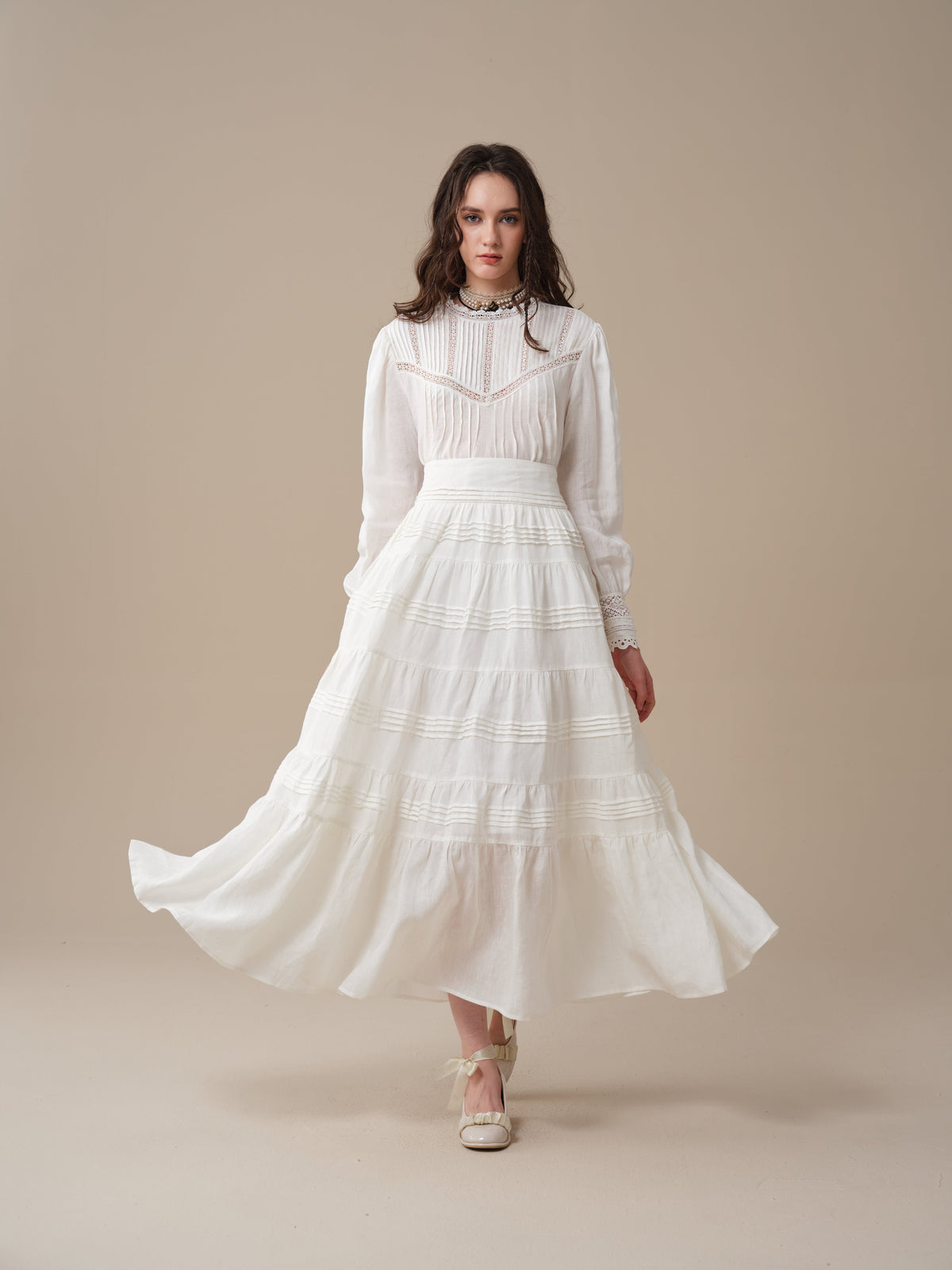 Minna 21 | Edward Linen Lace Blouse