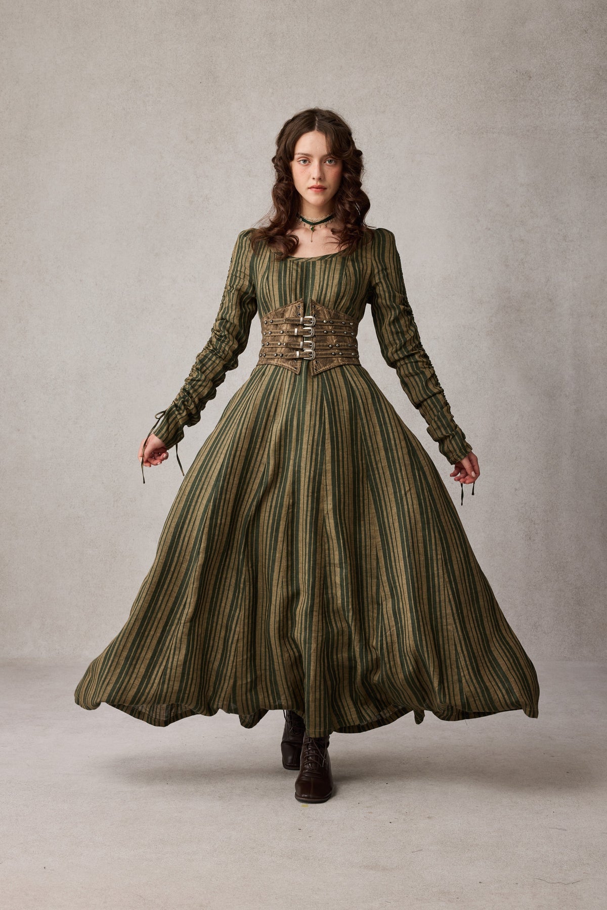 Crystal 17 | Victorian maxi linen dress