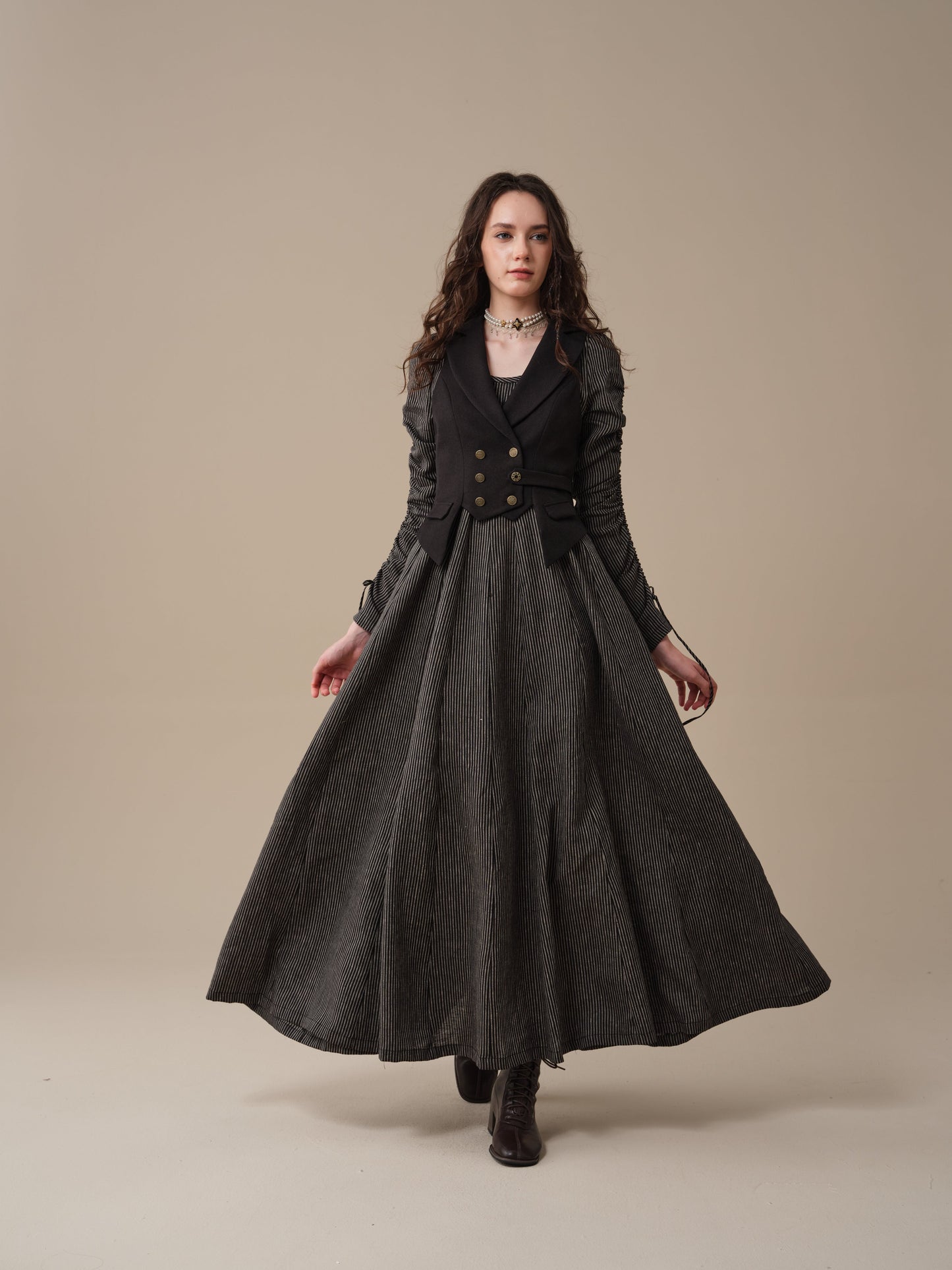 Crystal 17 | Victorian maxi linen dress