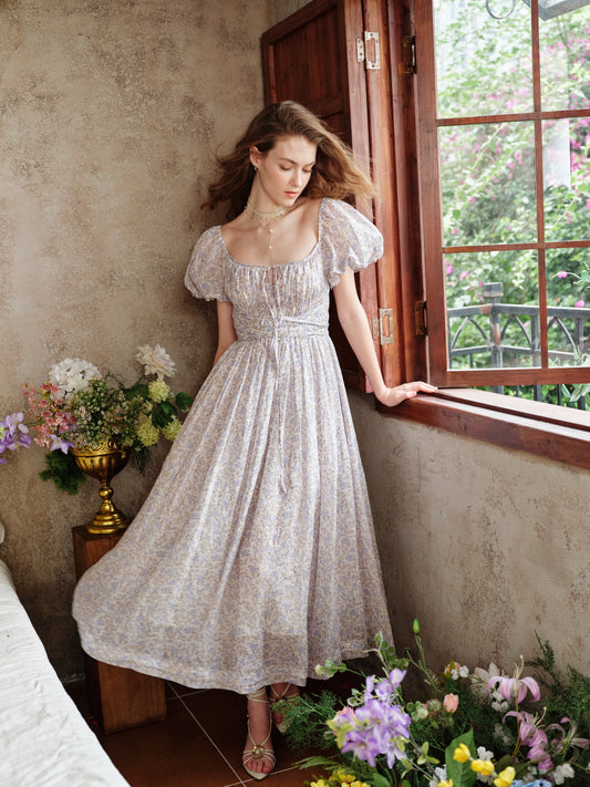 Alice 19 | Floral linen dress
