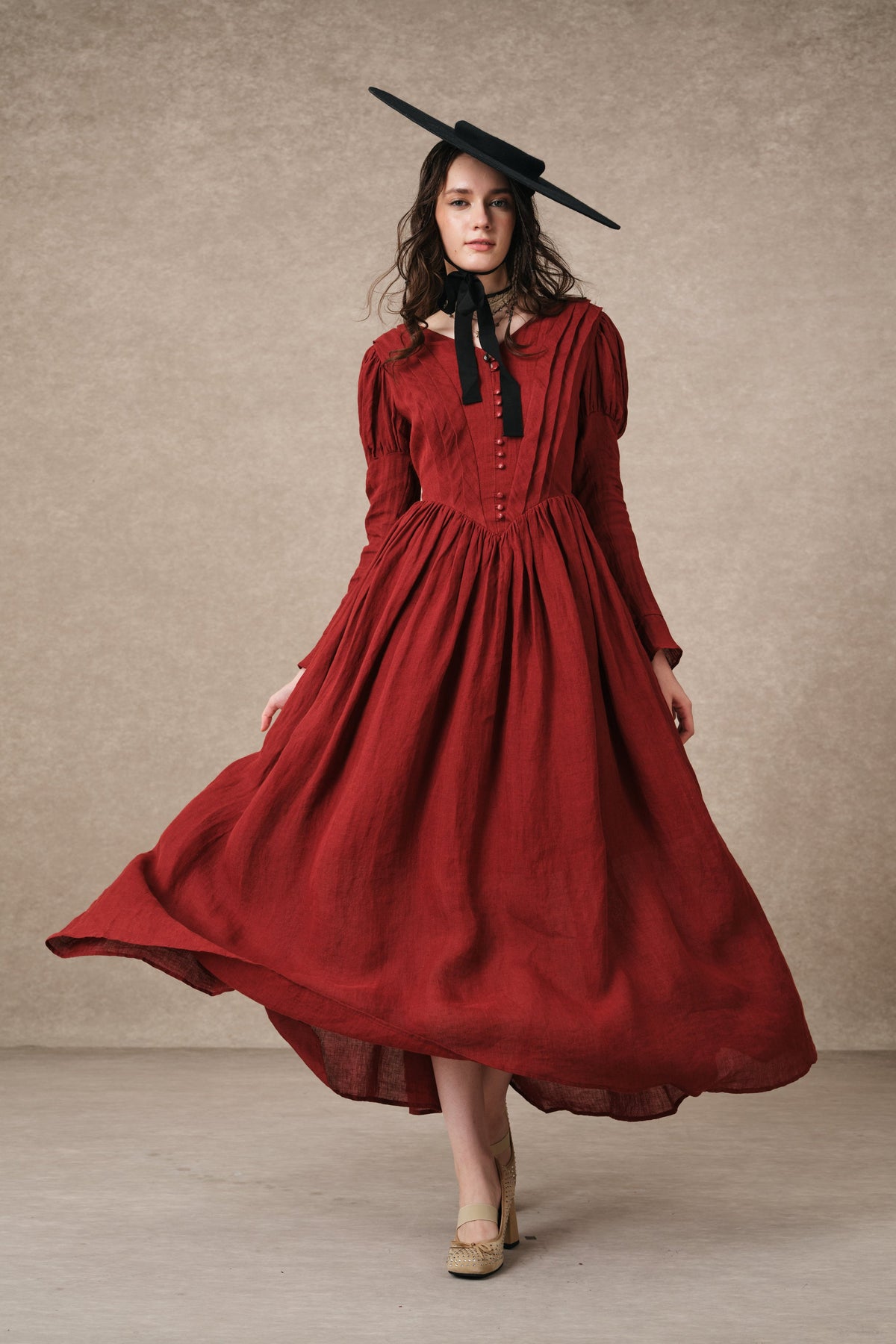 Madder 05 | Tailored Linen Corset Dress