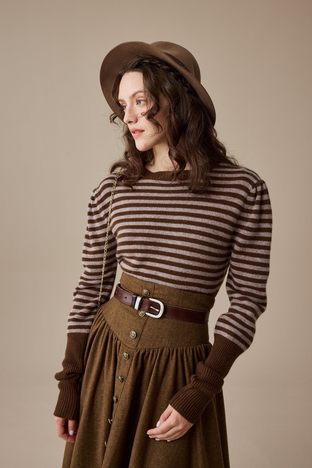 Oxford 13|100% wool classic striped pullover jumper