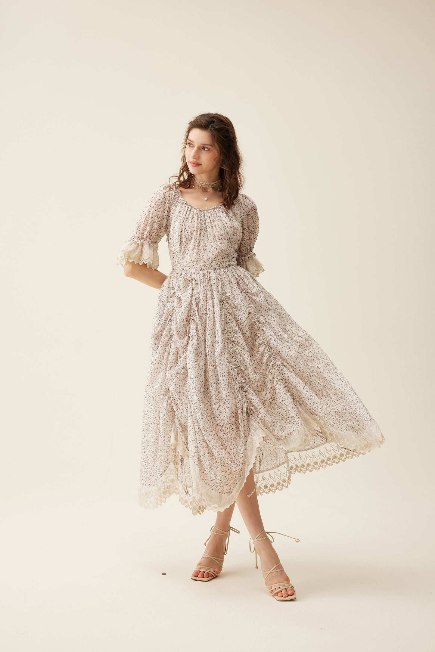 Elowen 27 | Lace velvet dress gown ( 2 way to wear )