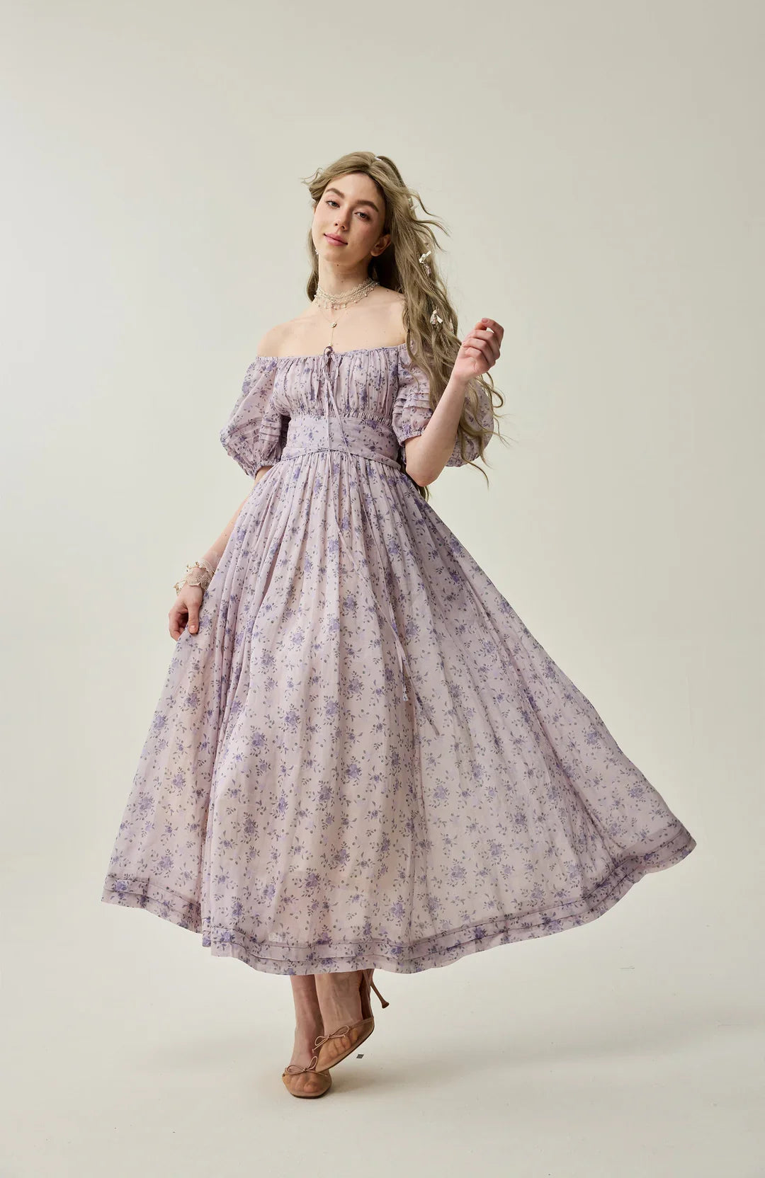 Alice 19 | Floral linen dress
