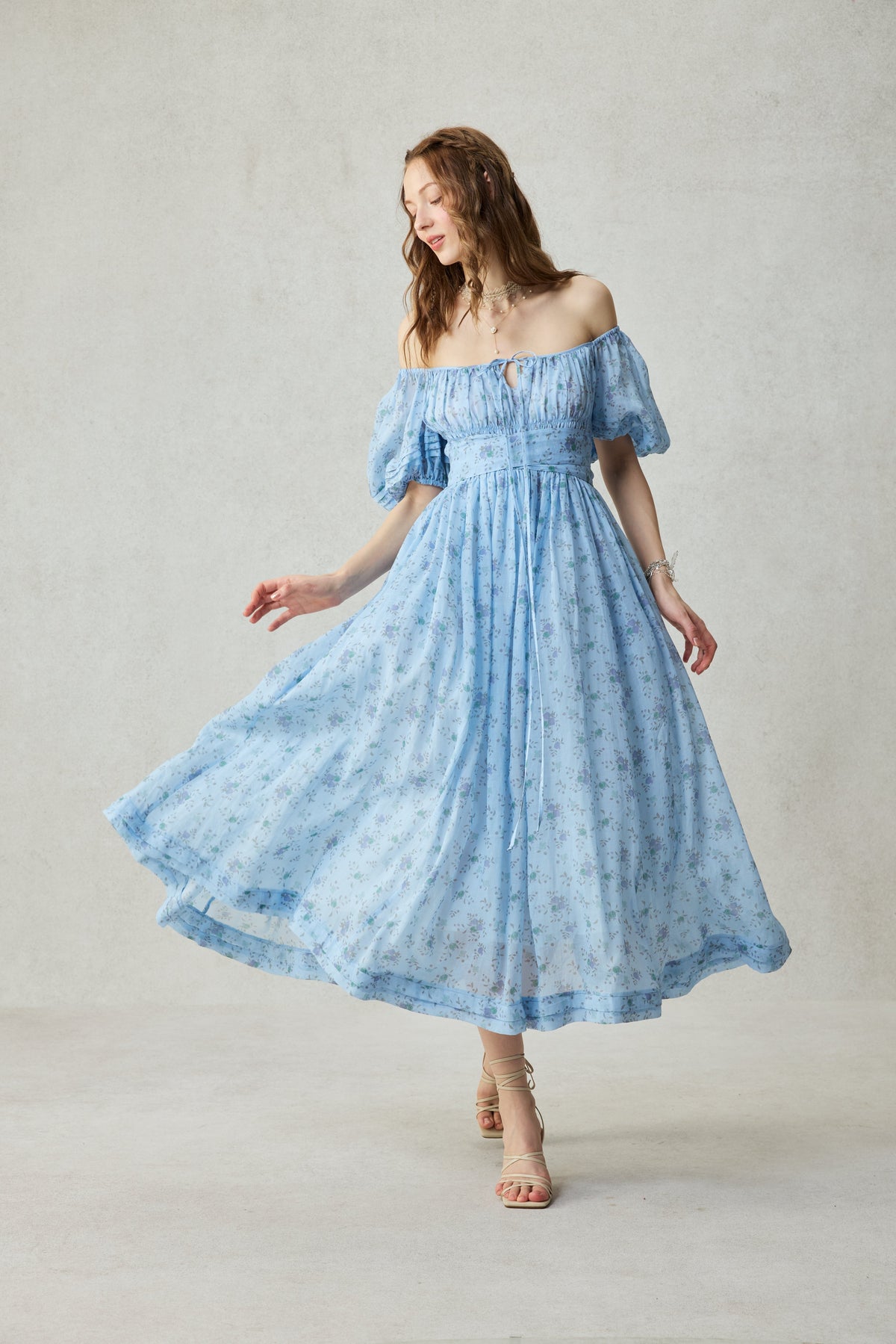 BERGAMOTE 20 |Floral Linen Dress