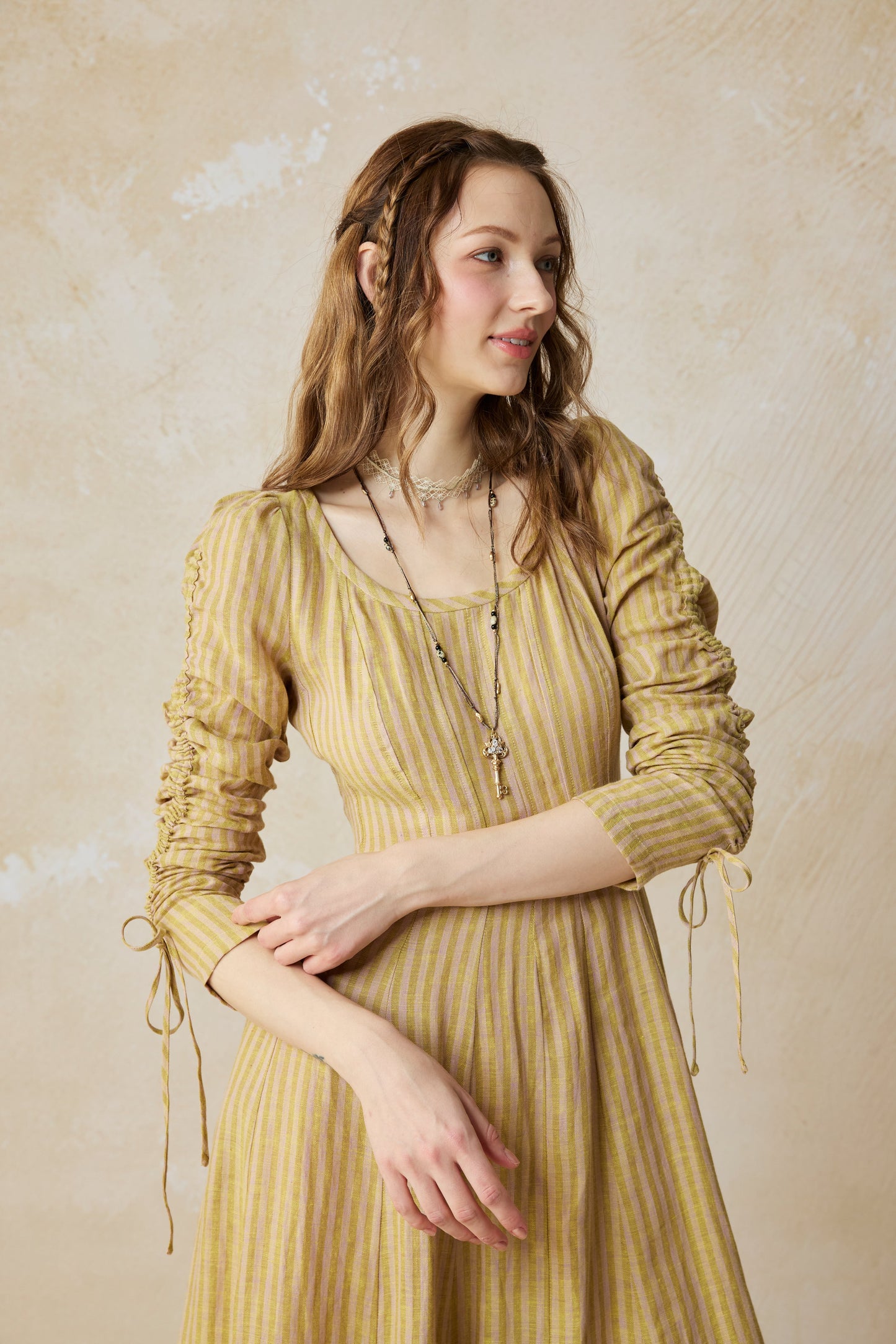 Crystal 17 | Victorian maxi linen dress
