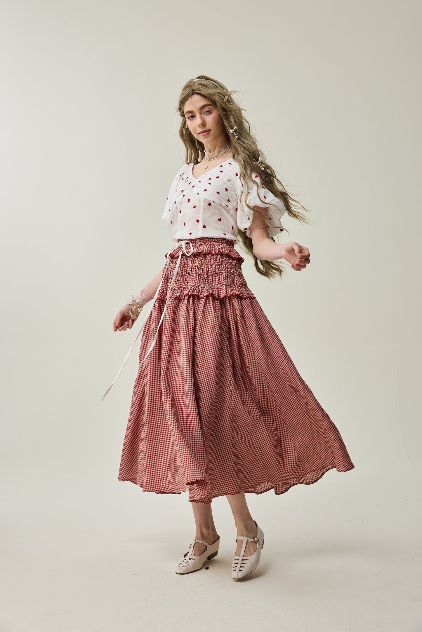 Wind 33 | Ruffled linen skirt