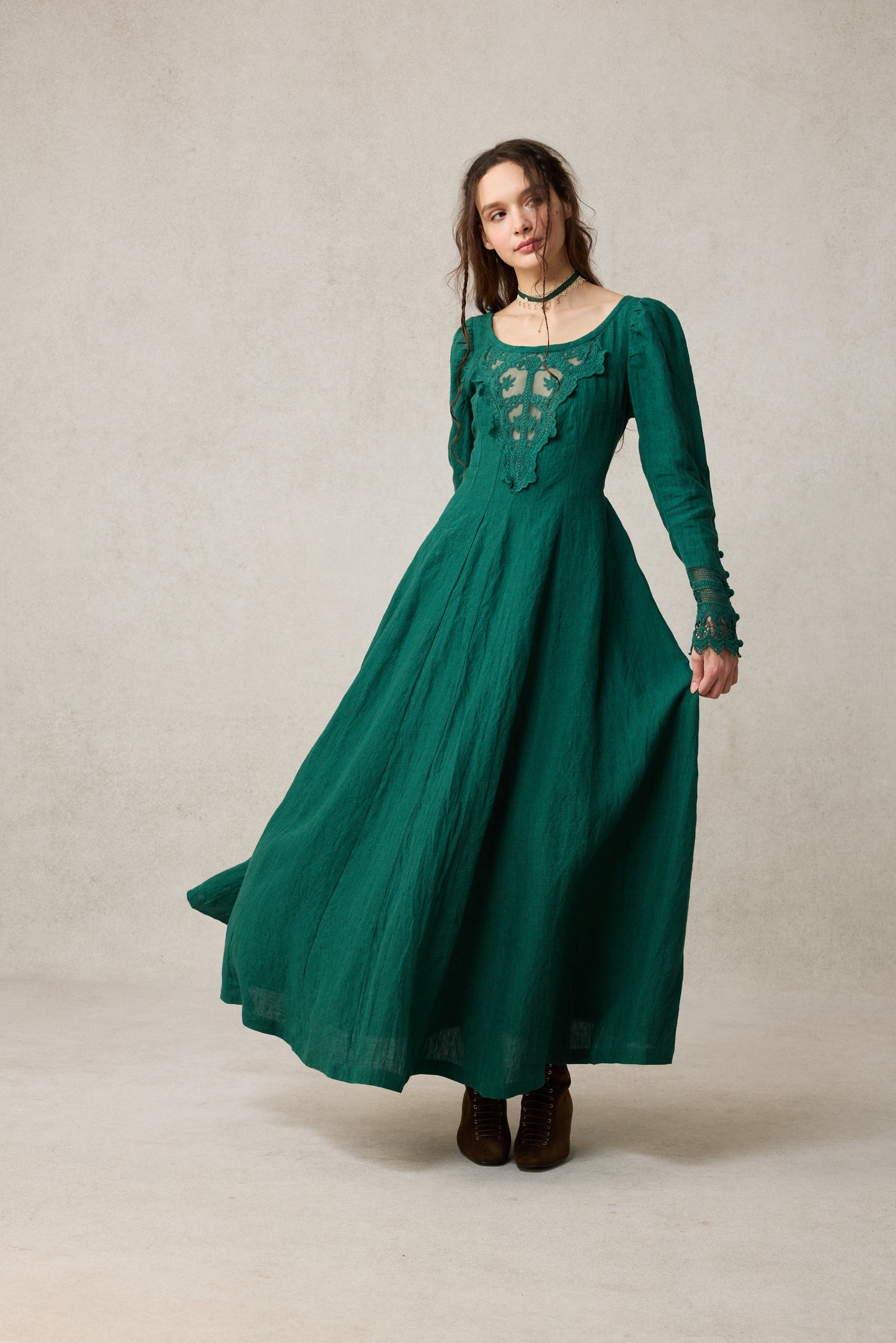 Azalea 23 | Linen Corset Evening Dress