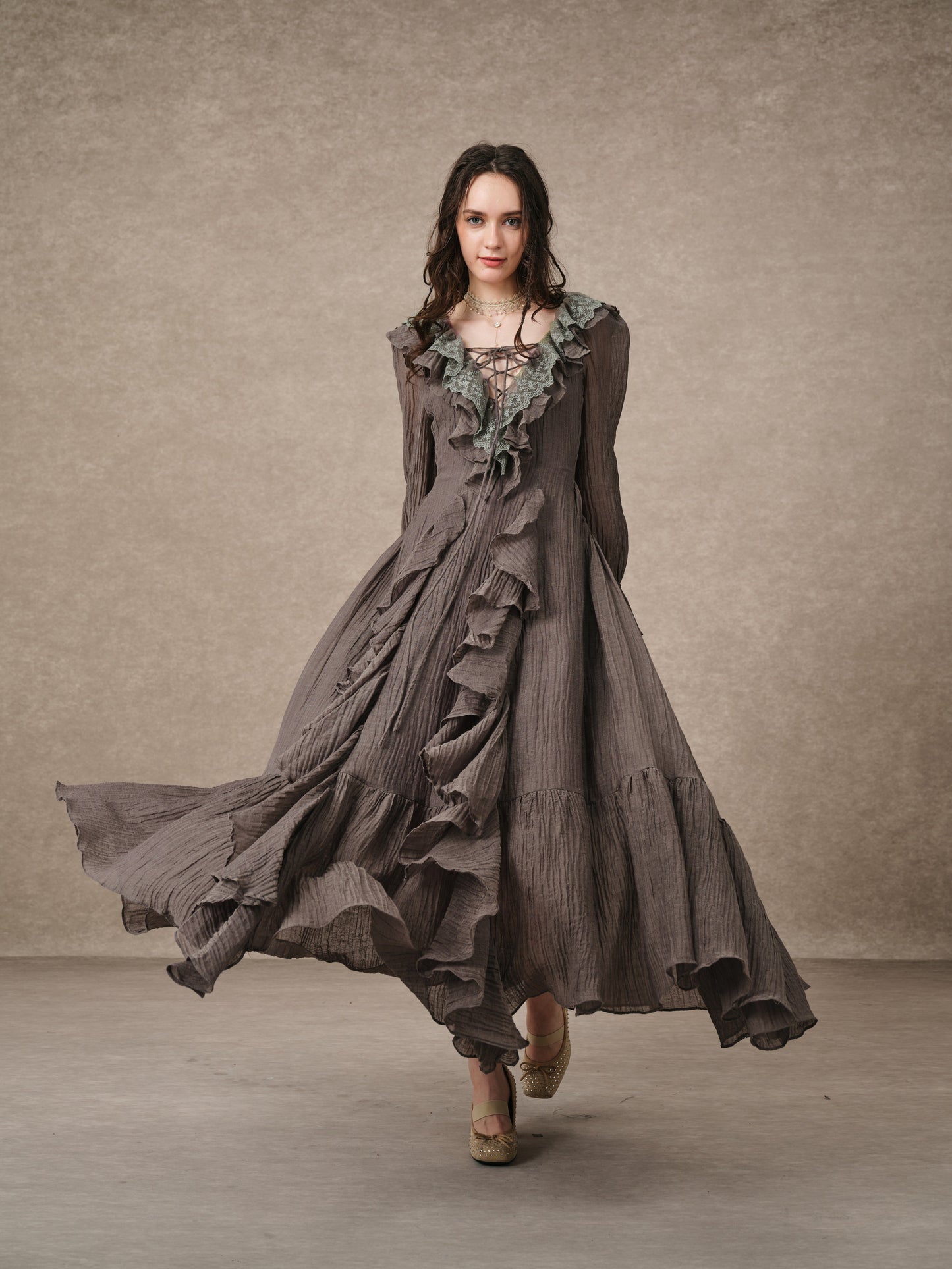 Dewdrops 16 | Maxi Linen Dress Gown