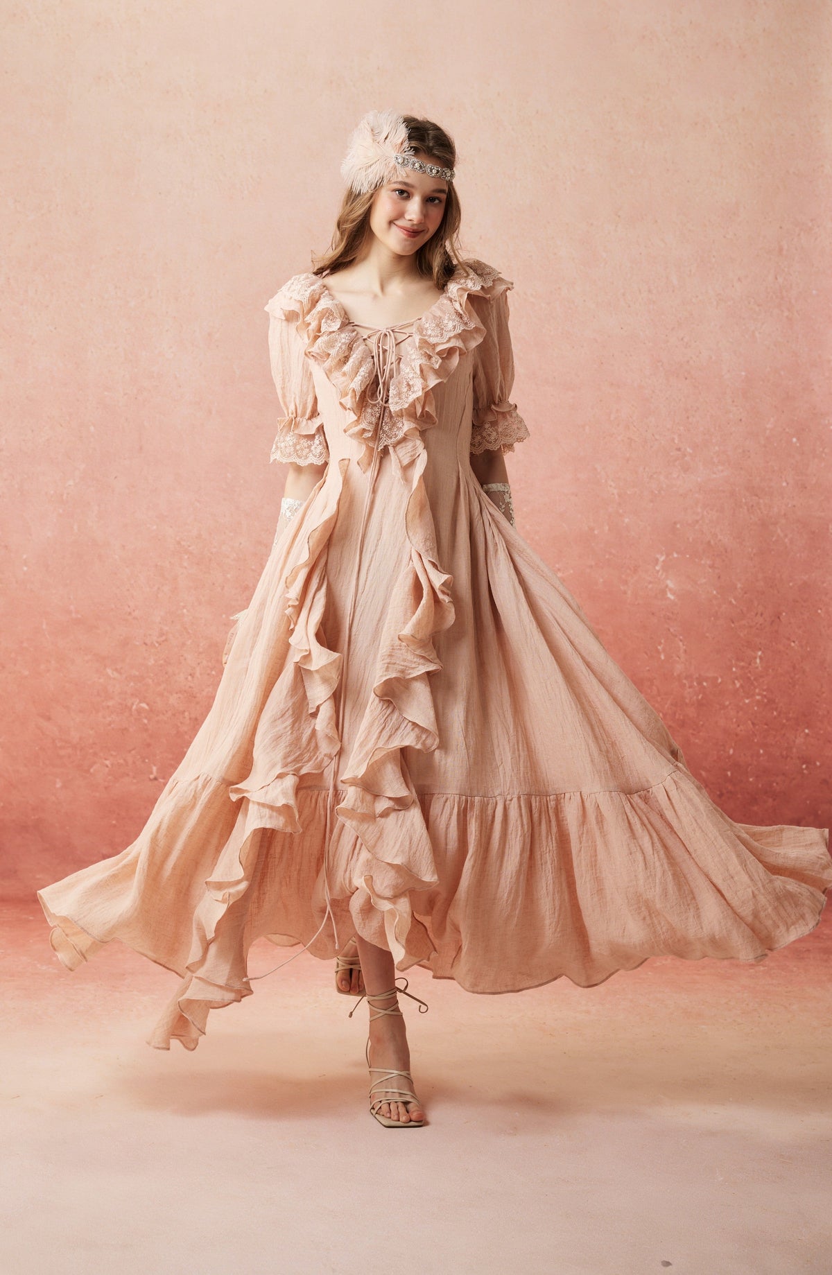Dewdrops 16 | Maxi Linen Dress Gown
