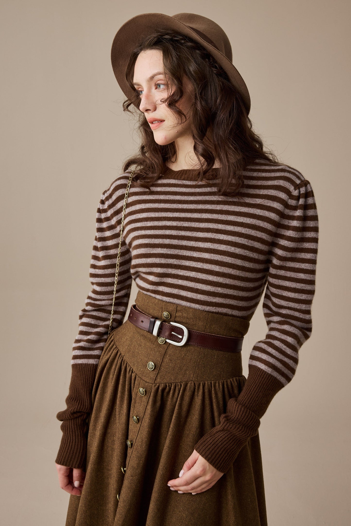 Oxford 13|100% wool classic striped pullover jumper