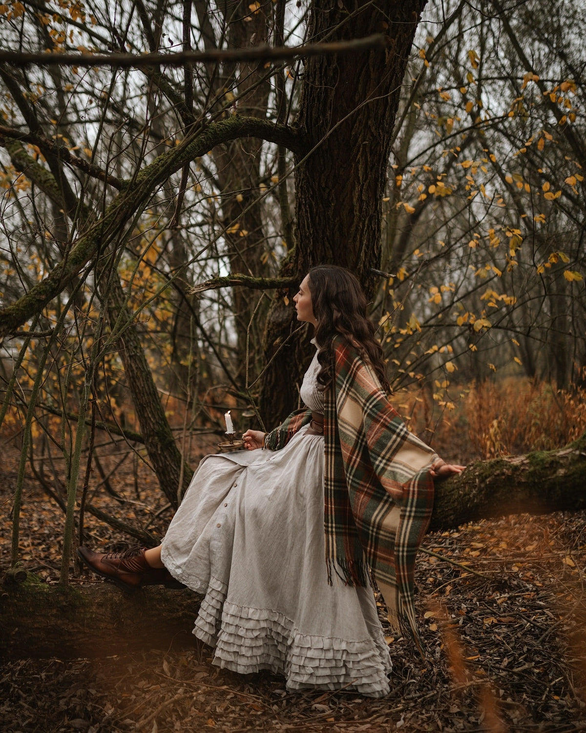Dorothy 27 | Ruffled maxi linen skirt