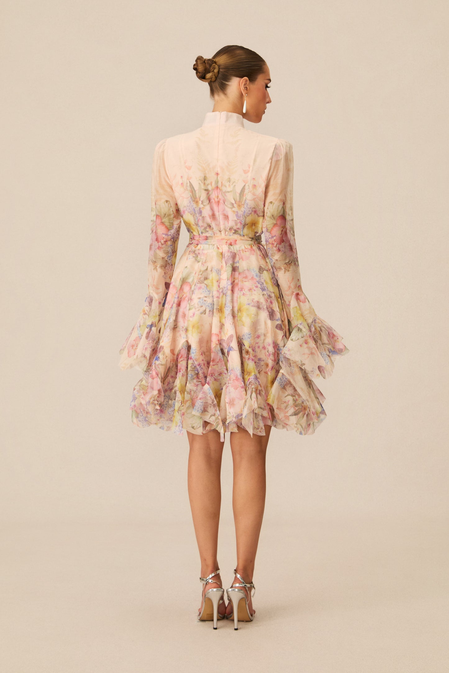 Lana Floral Print Flared Mini Dress