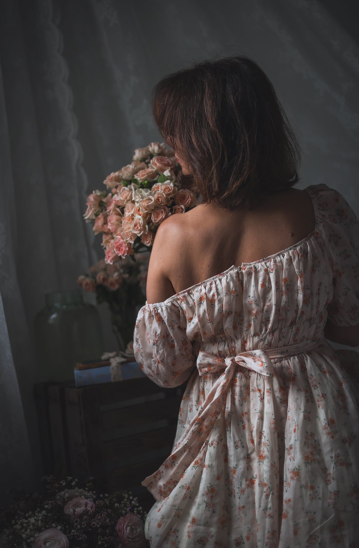 Alice 19 | Floral linen dress