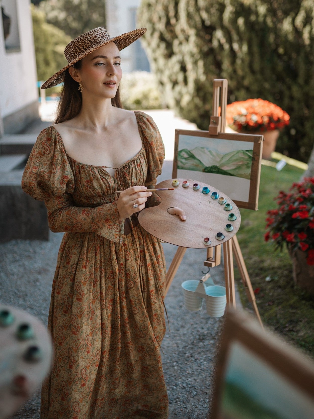 Paisley 11 | Elegant Floral Linen Dress