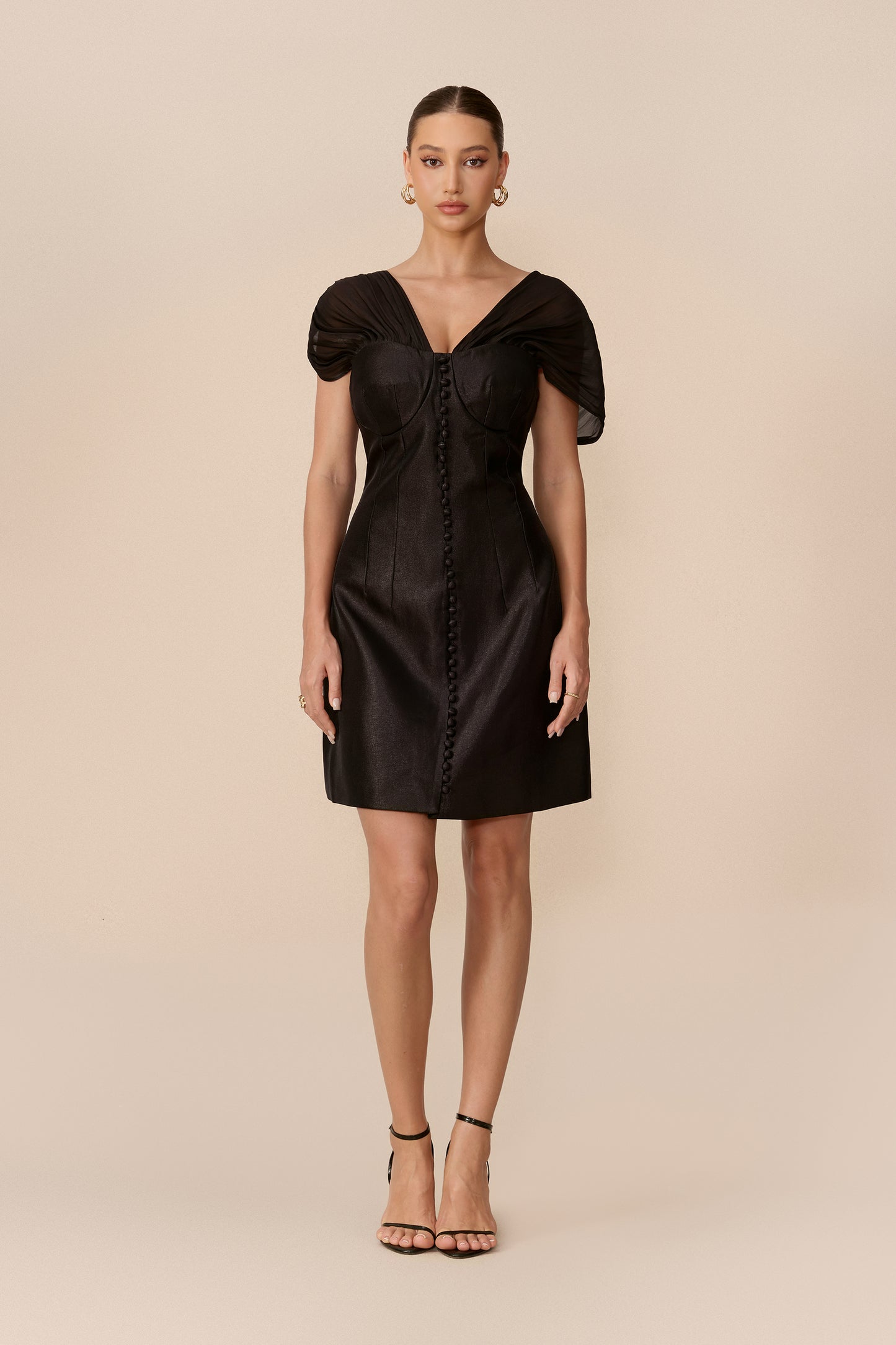 Dark Romance Black Off Shoulder Corset Mini Dress