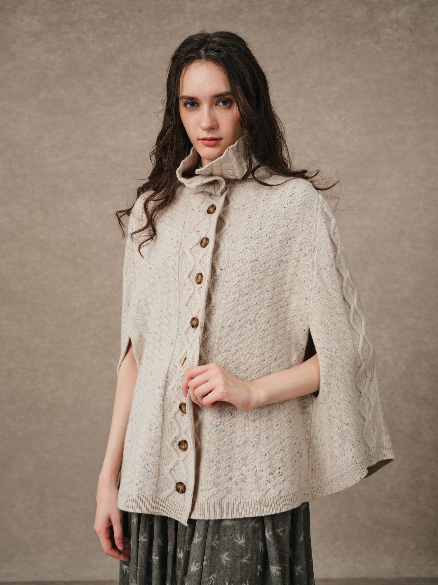 Fleece Cloud | Oversized 100% Wool Knit Poncho