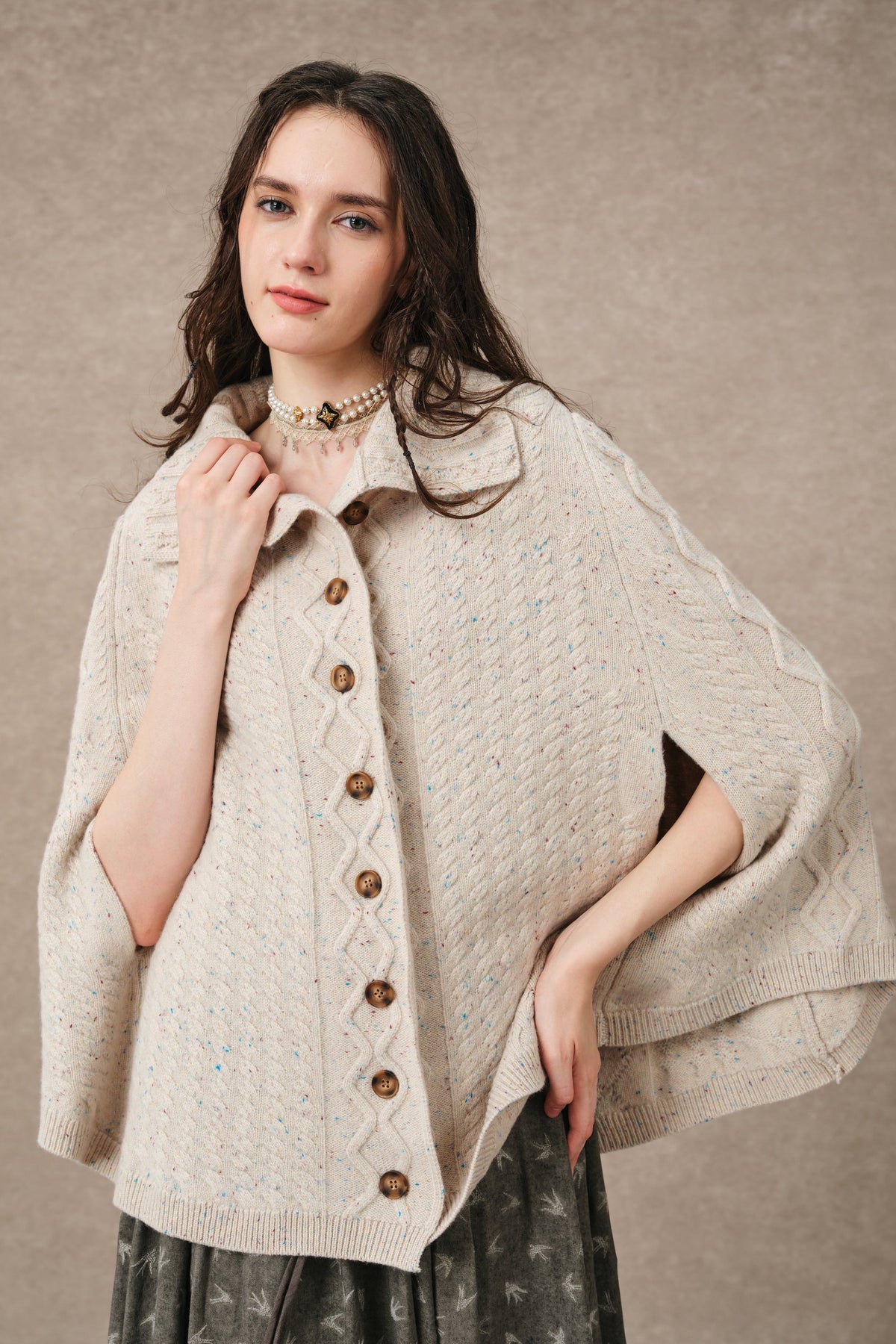 Fleece Cloud | Oversized 100% Wool Knit Poncho