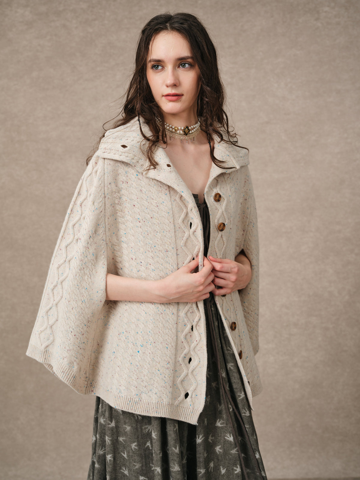 Fleece Cloud | Oversized 100% Wool Knit Poncho