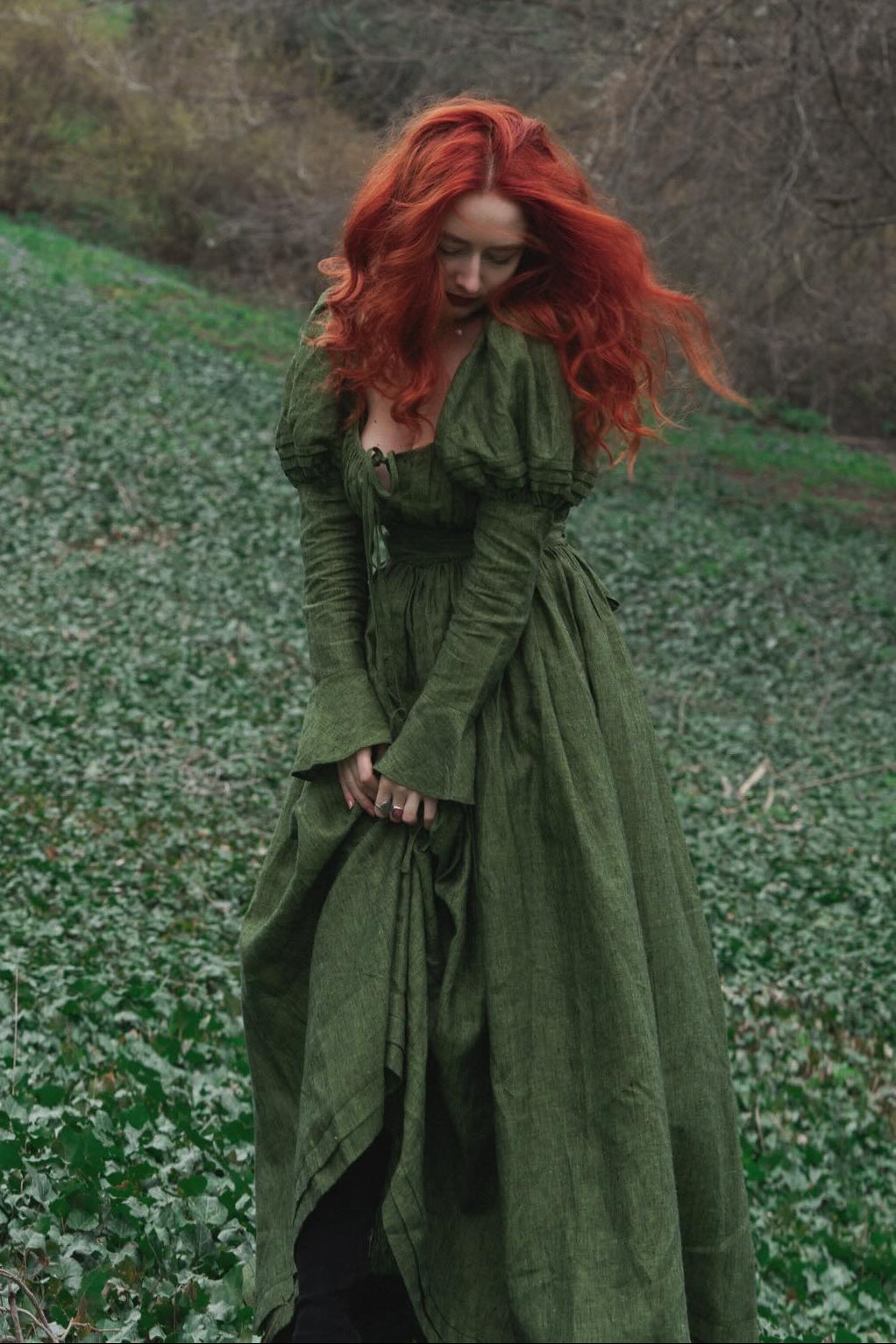 Paisley 11 | Elegant Floral Linen Dress