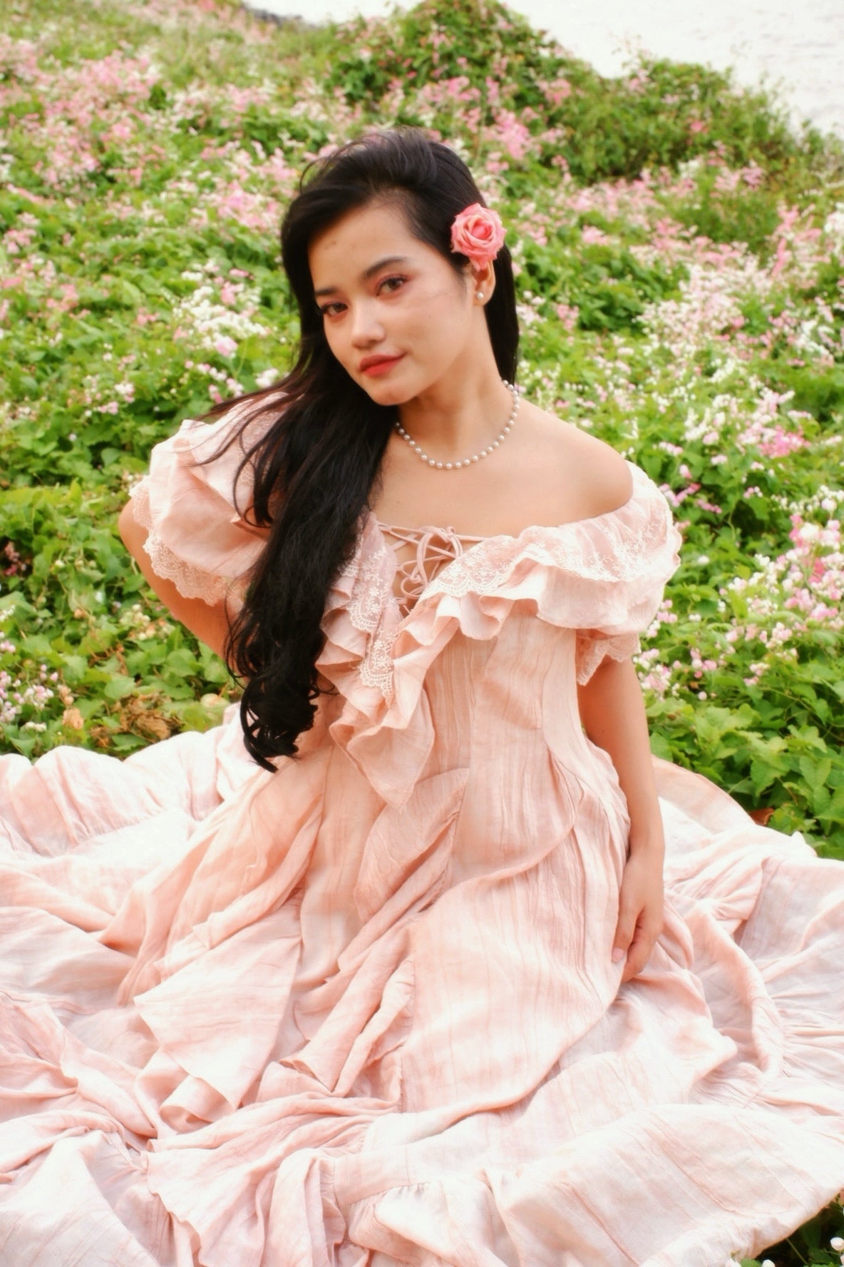 Dewdrops 16 | Maxi Linen Dress Gown