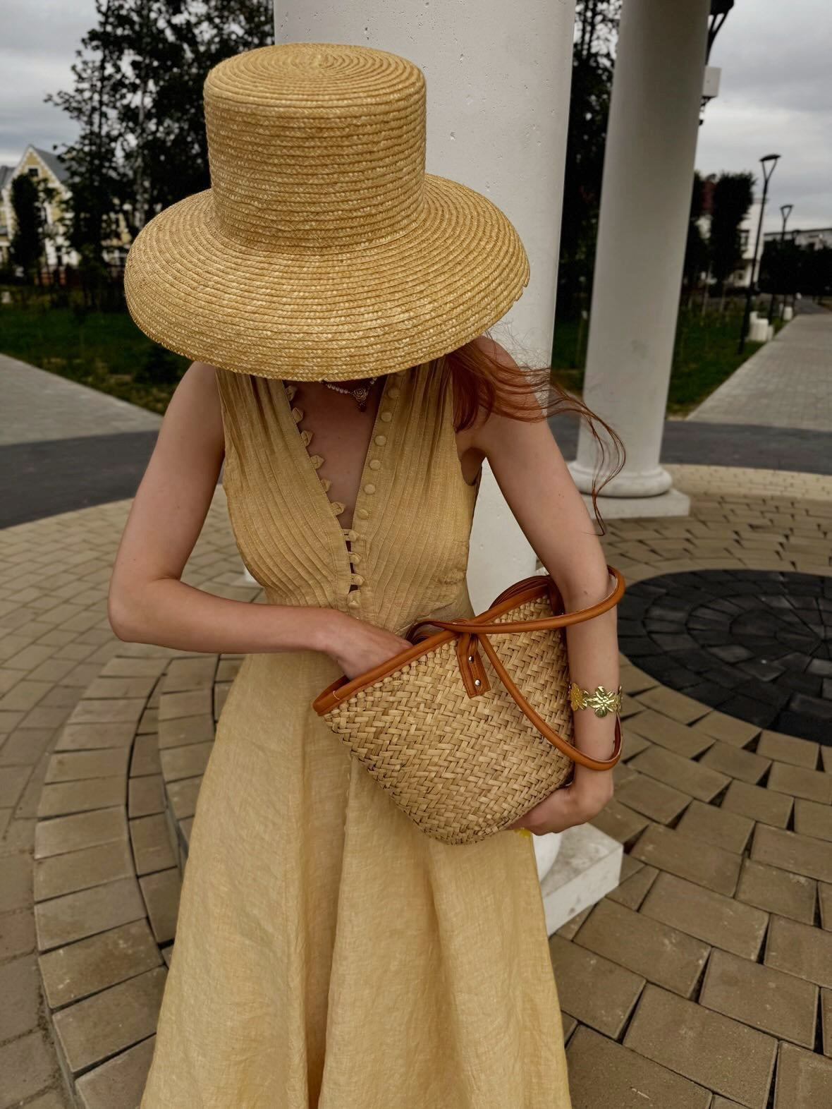 Rebecca 18 | Pleated Maxi Linen Dress