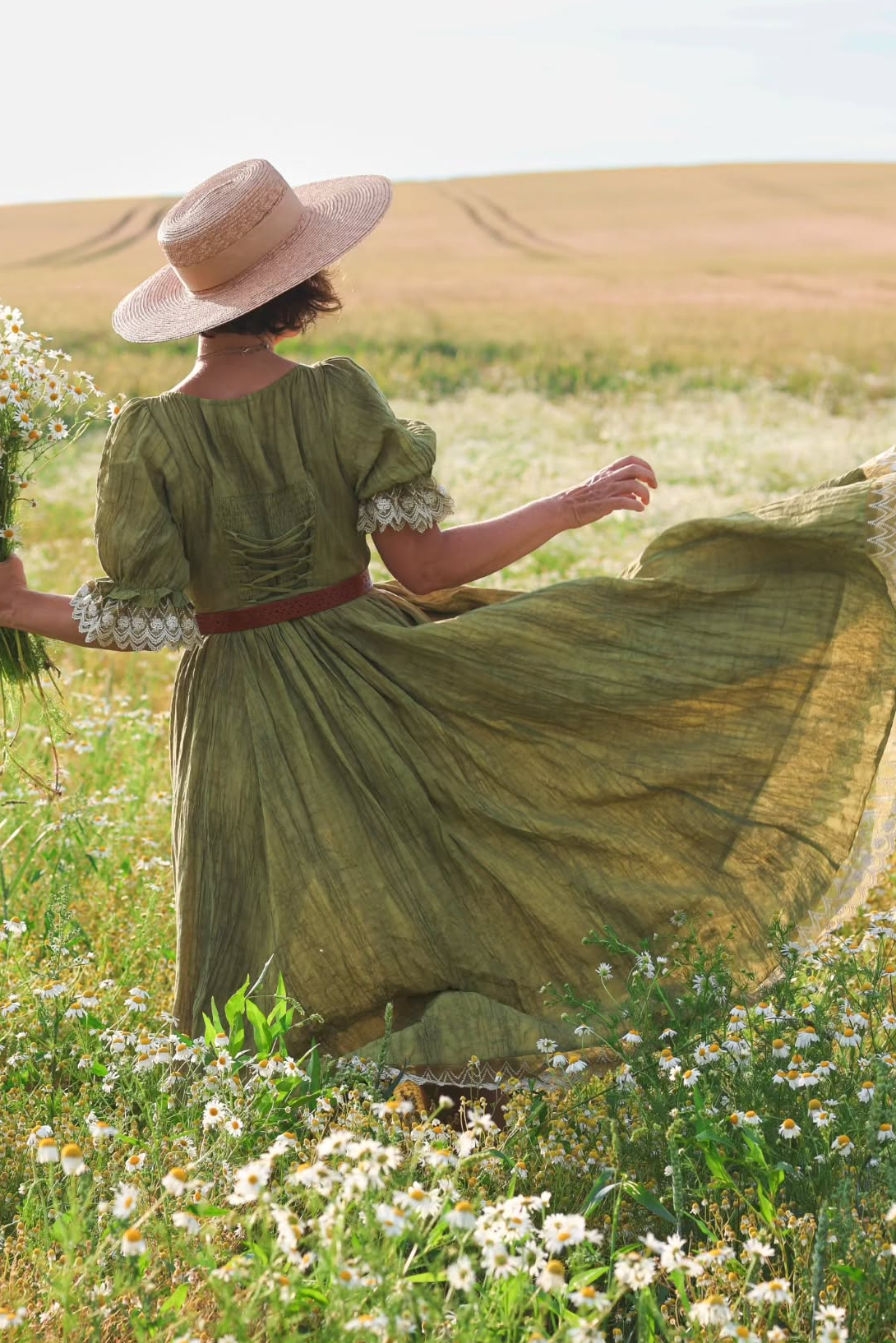 Elowen 27 | Lace Linen dress gown ( 2 way to wear )