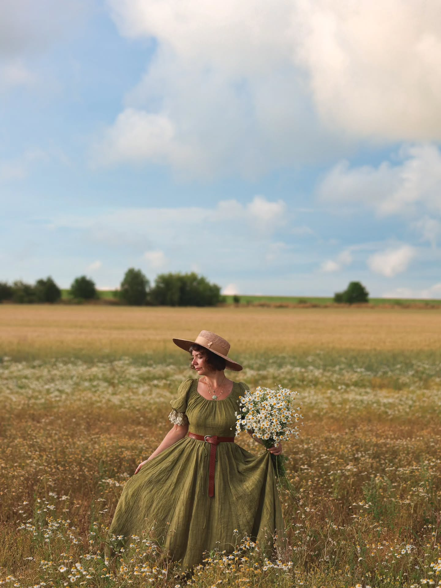 Elowen 27 | Lace Linen dress gown ( 2 way to wear )
