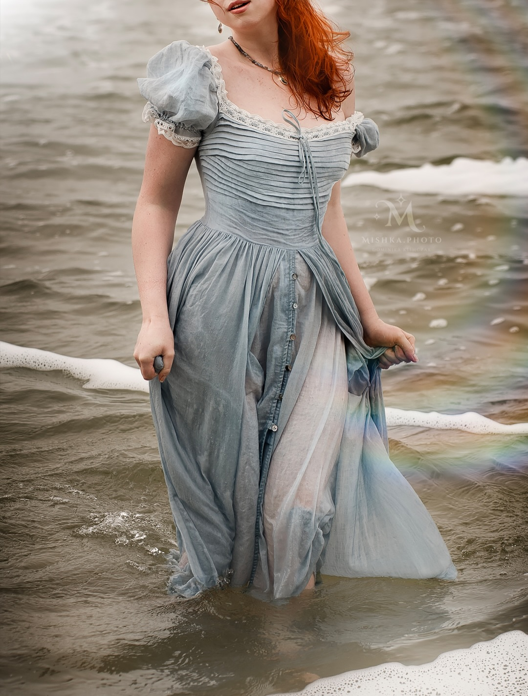 Monet Haze 26 | Fairy layered Linen Dress with pintucks