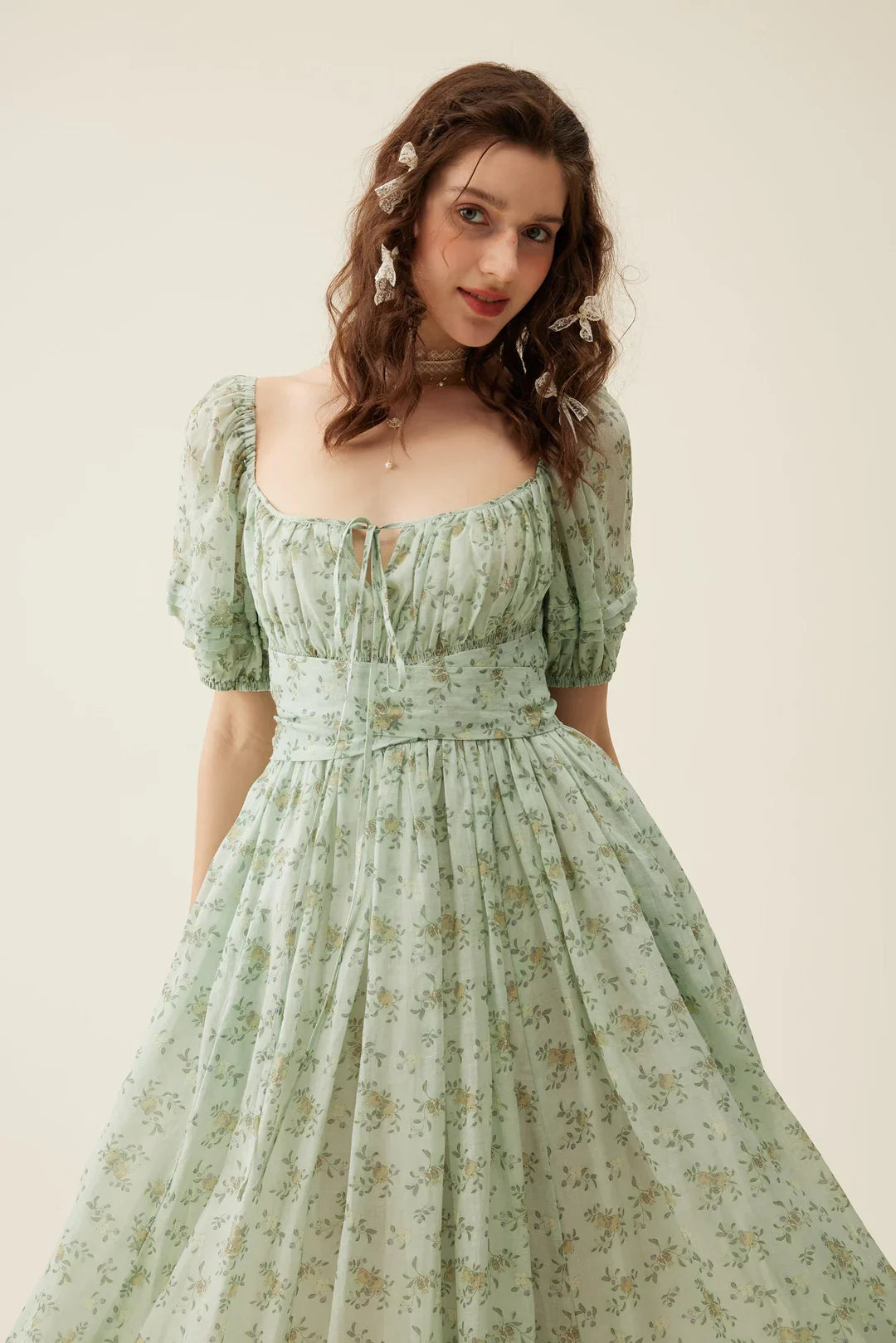 Alice 19 | Floral linen dress