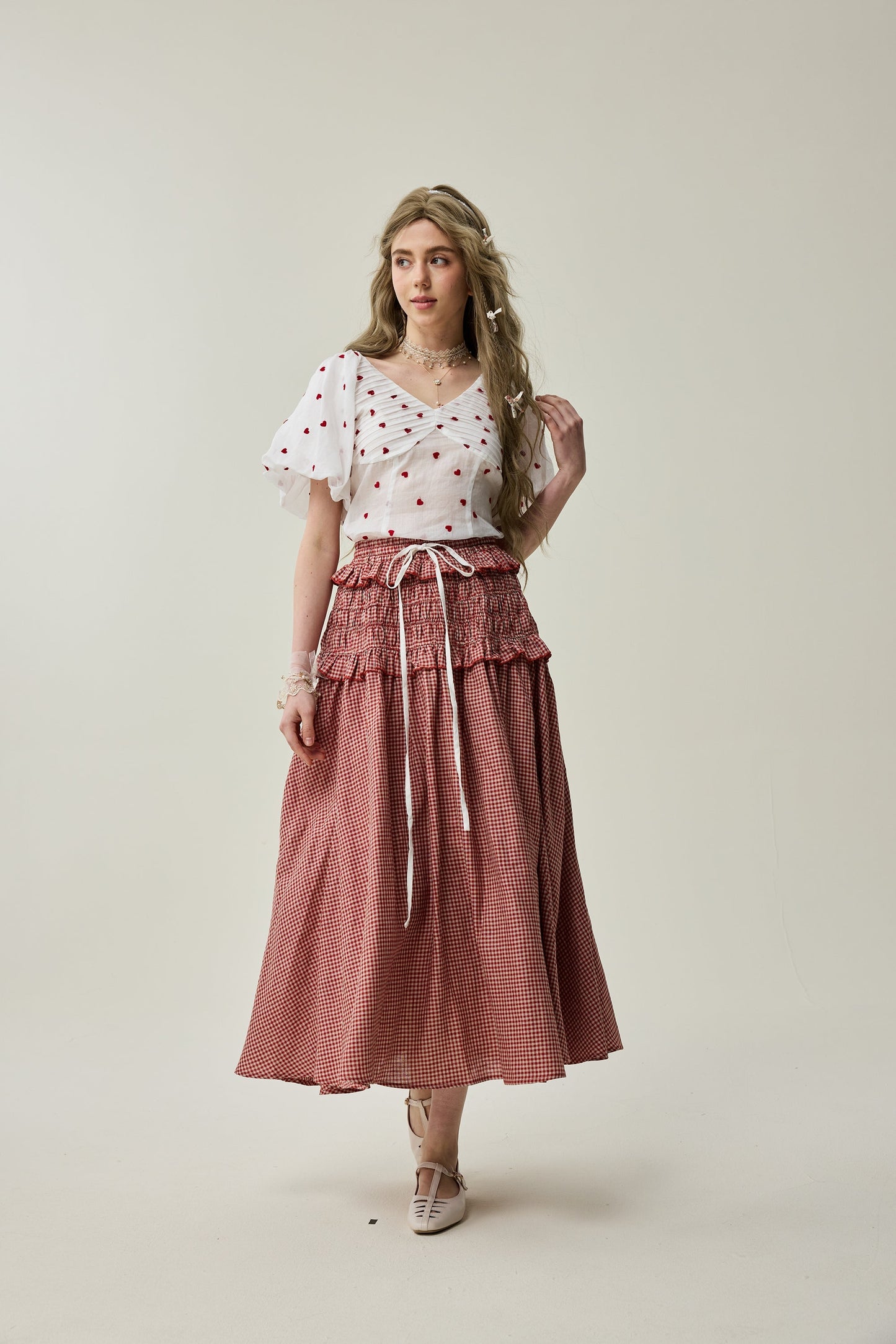 Wind 33 | Ruffled linen skirt