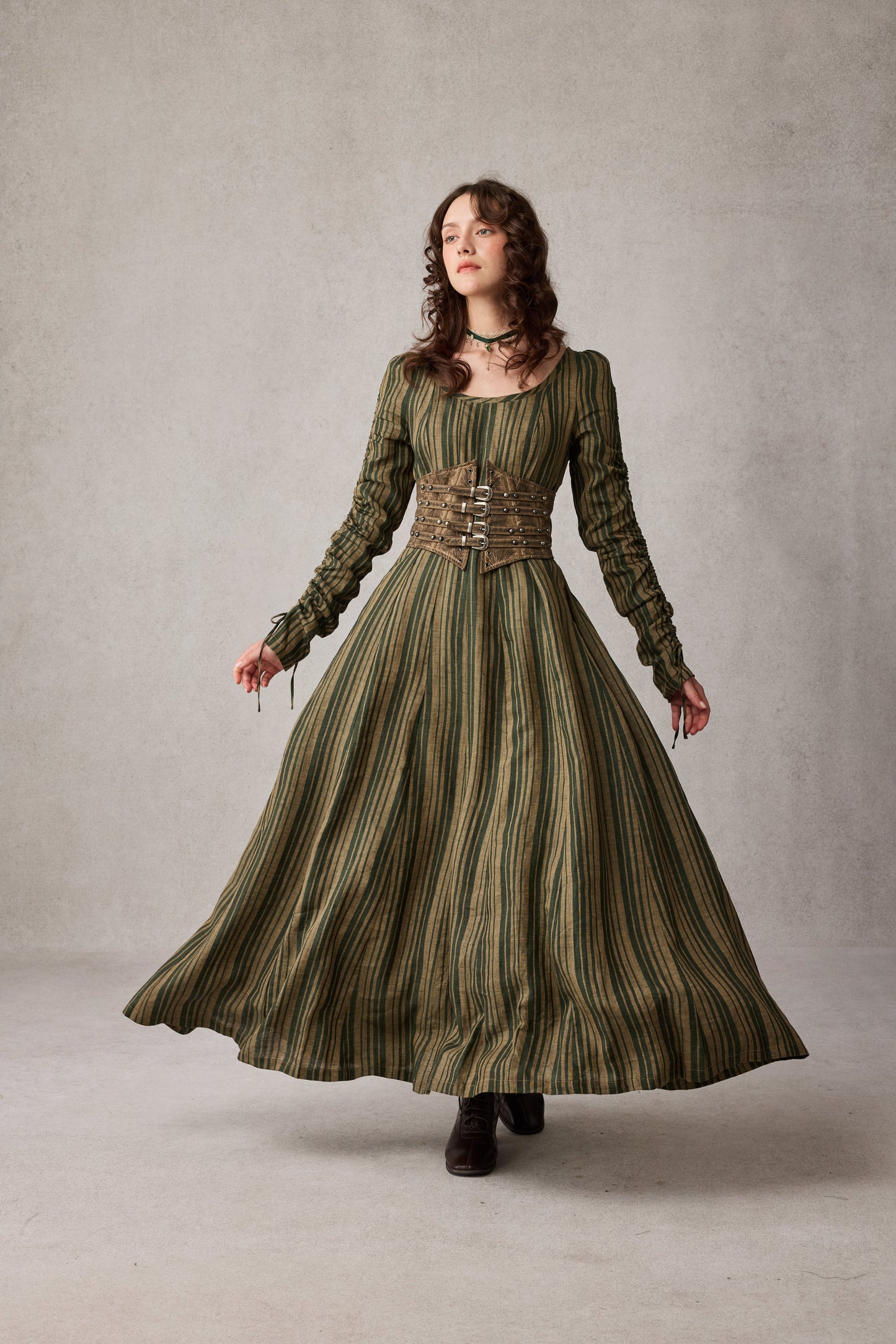 Crystal 17 | Victorian maxi linen dress