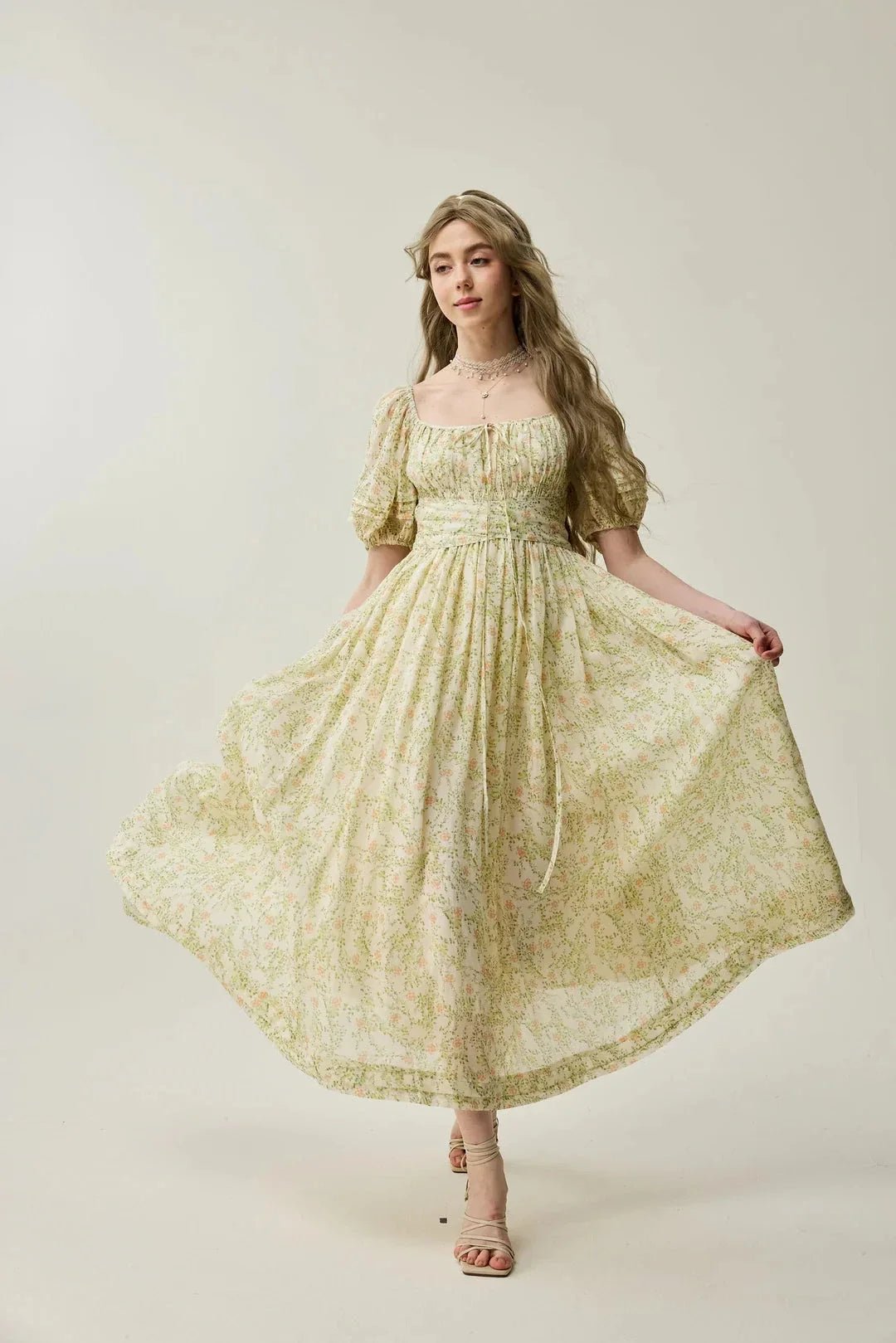 Alice 19 | Floral linen dress