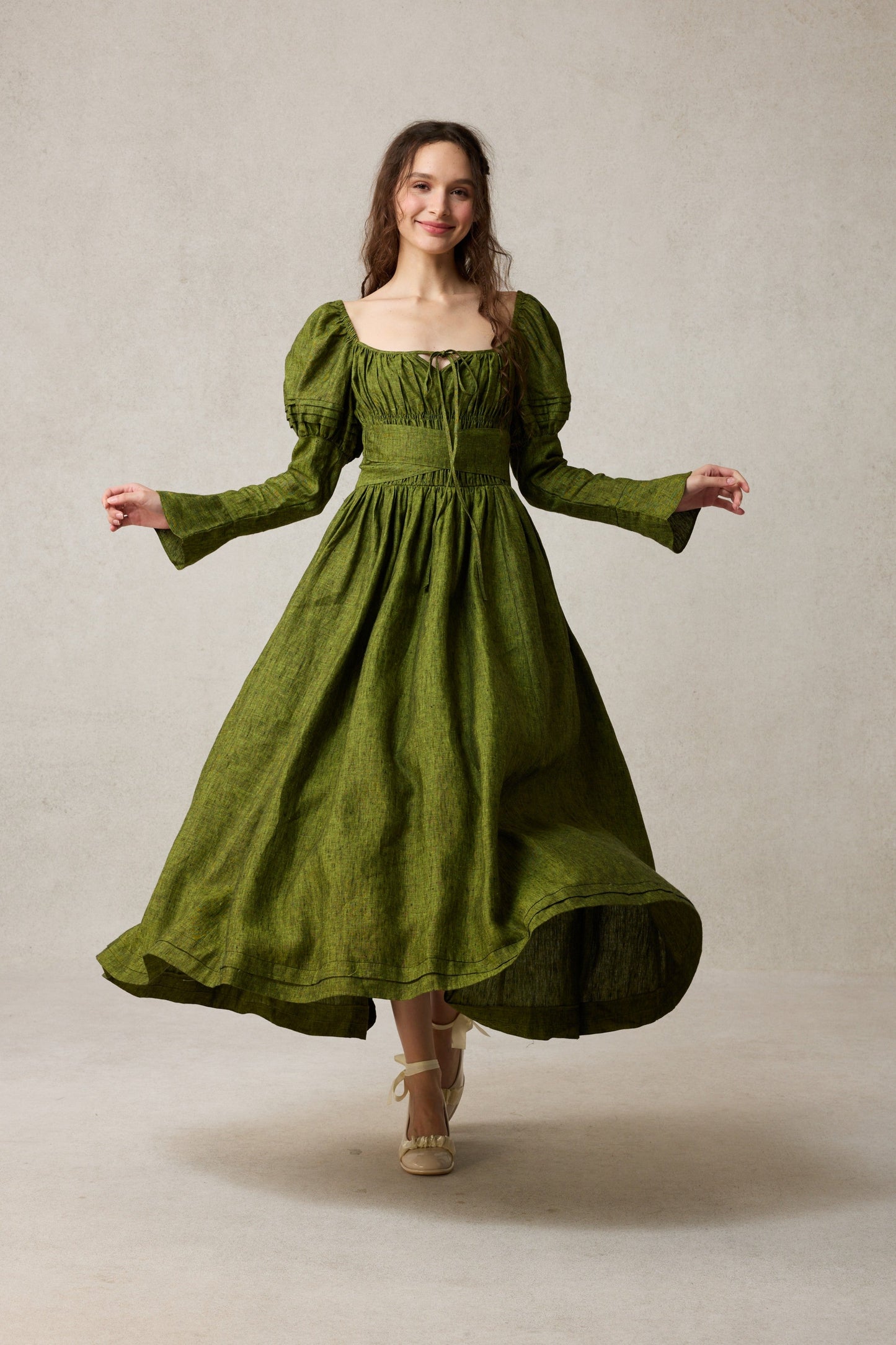 Paisley 11 | Elegant Floral Linen Dress