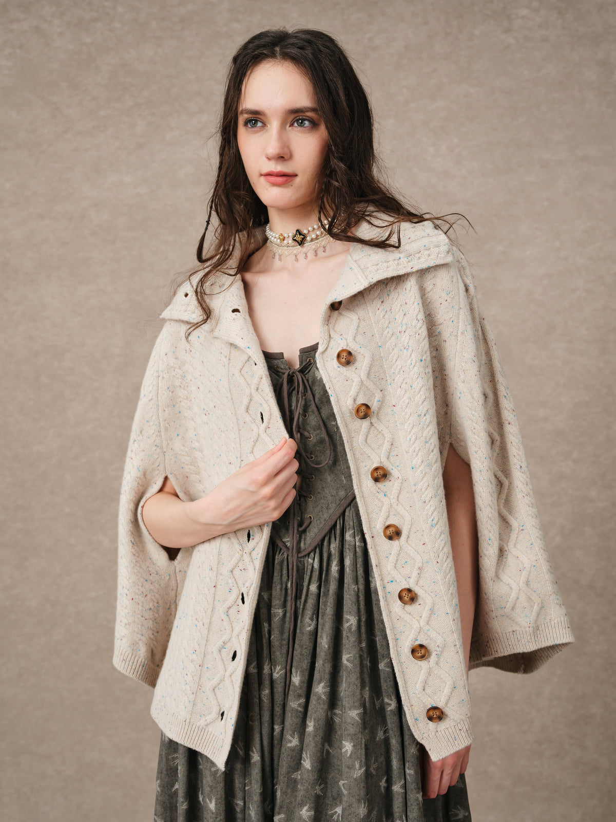 Fleece Cloud | Oversized 100% Wool Knit Poncho