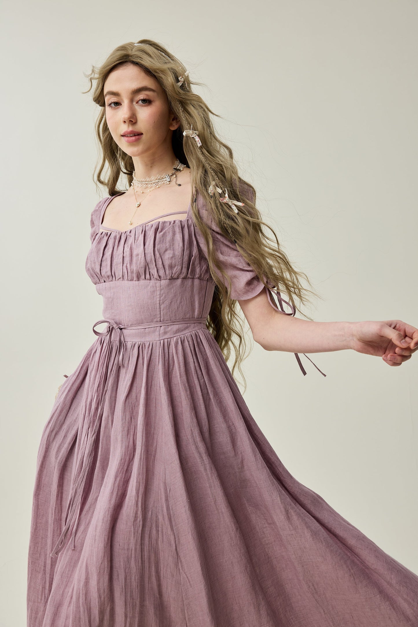 Monette 27 | Corset Linen Dress