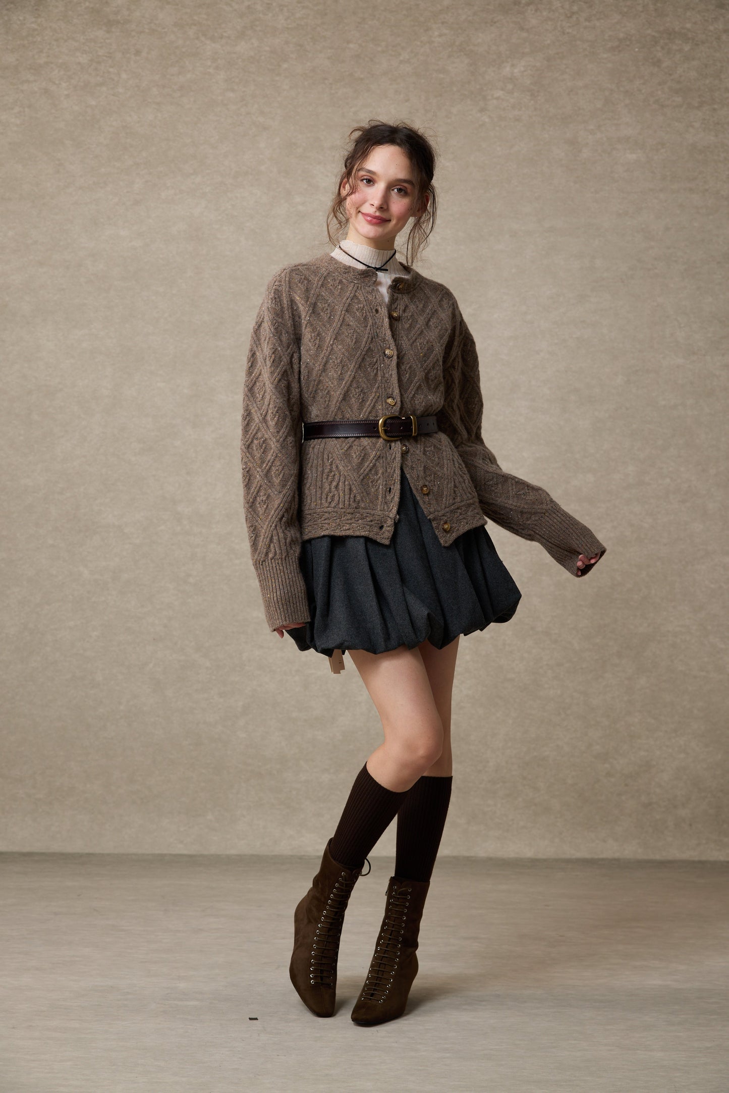 Flurry 17 | 100% Wool Sculptured Knitwear Cardigan