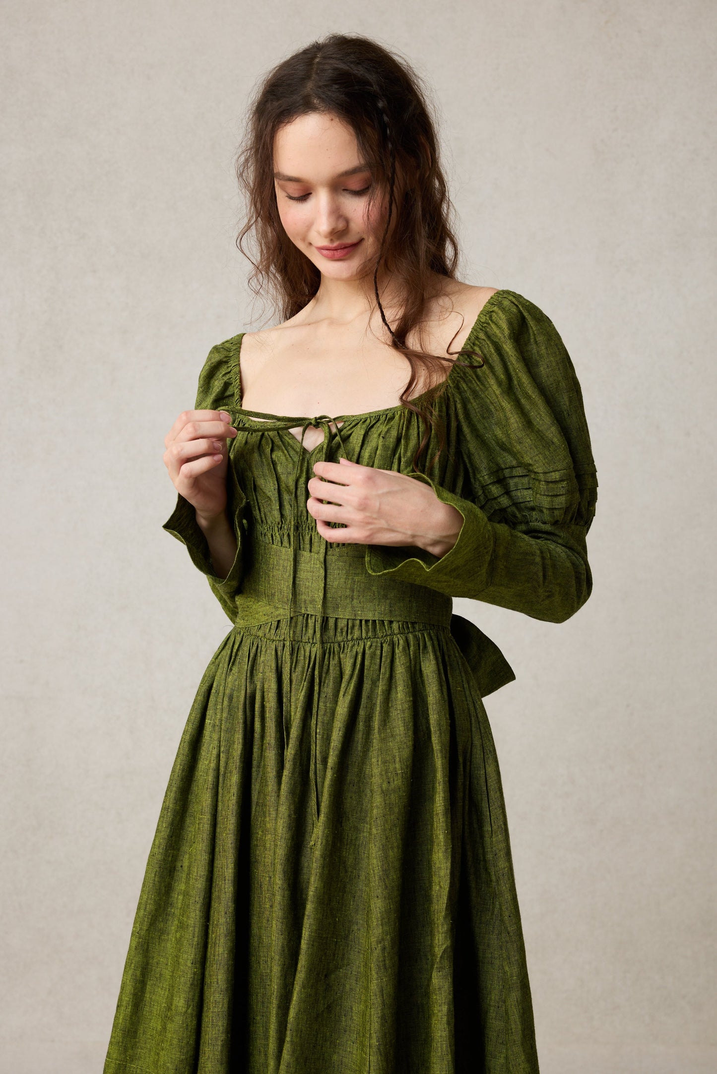 Paisley 11 | Elegant Floral Linen Dress