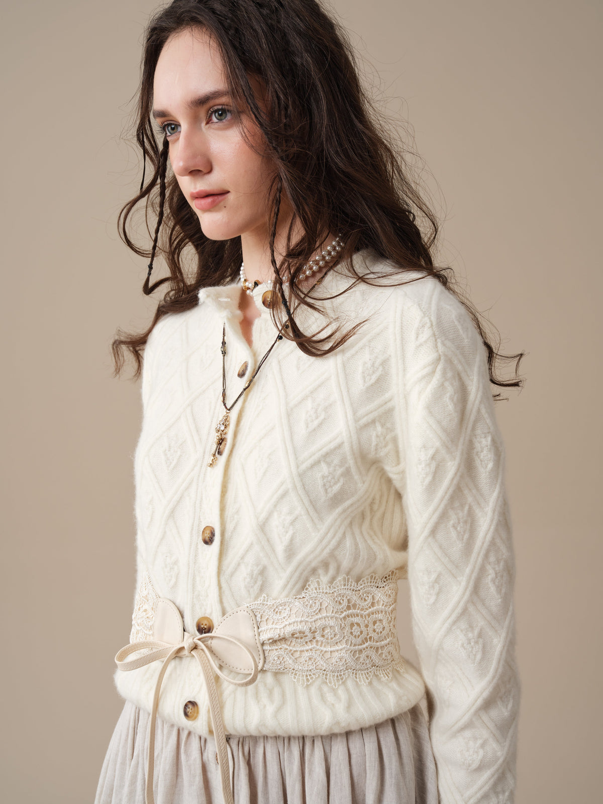 Flurry 17 | 100% Wool Sculptured Knitwear Cardigan